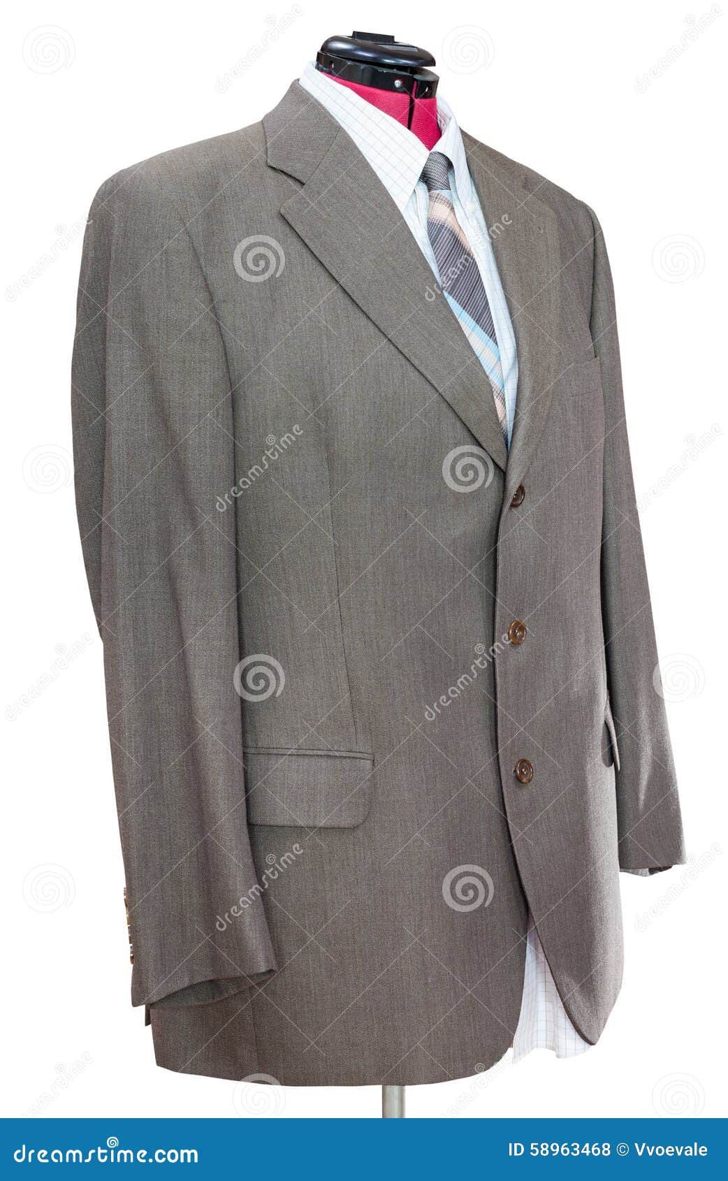 Green Woolen Jacket with Shirt and Tie Isolated Stock Photo - Image of ...