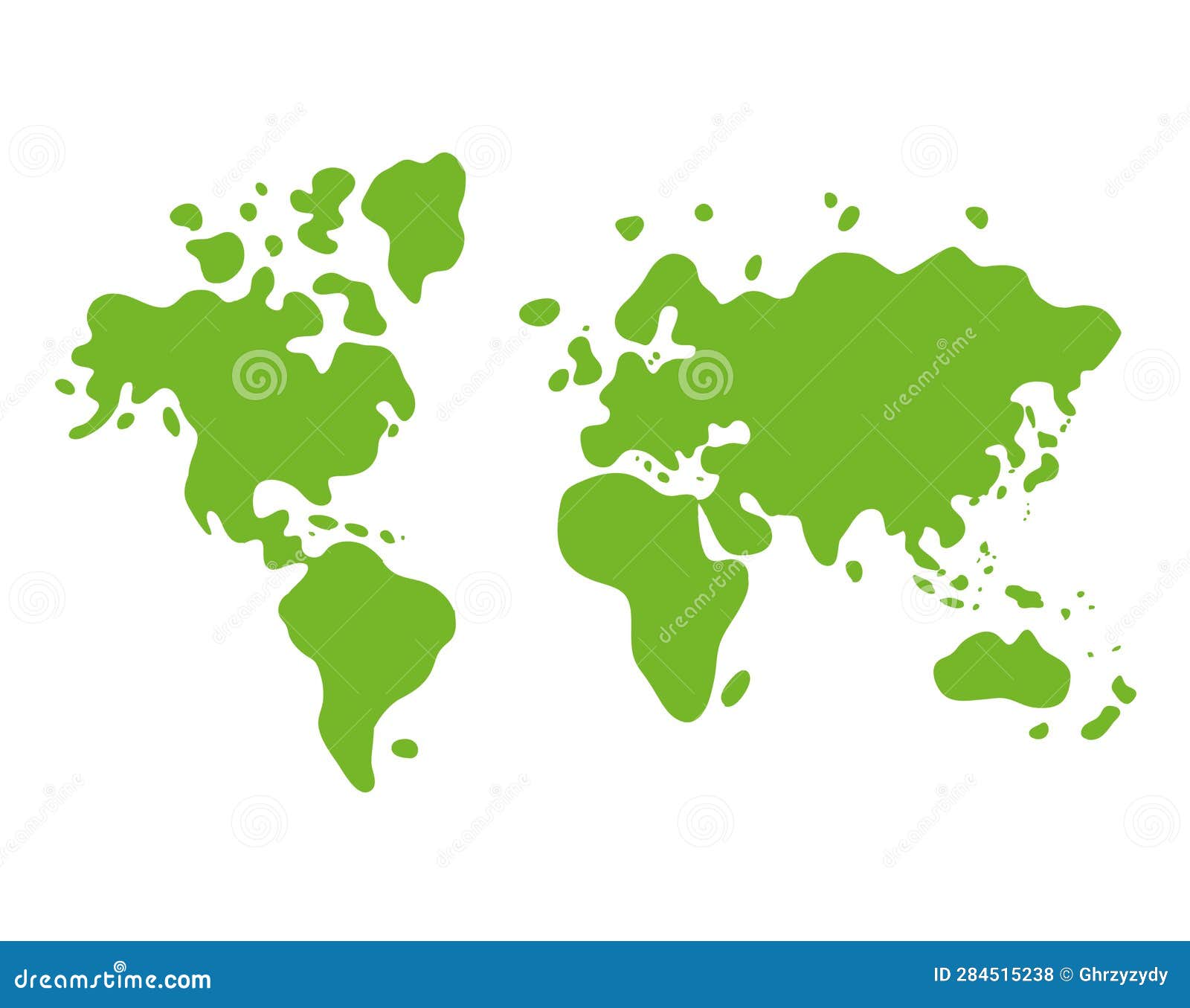 Green world map stock vector. Illustration of geography 284515238