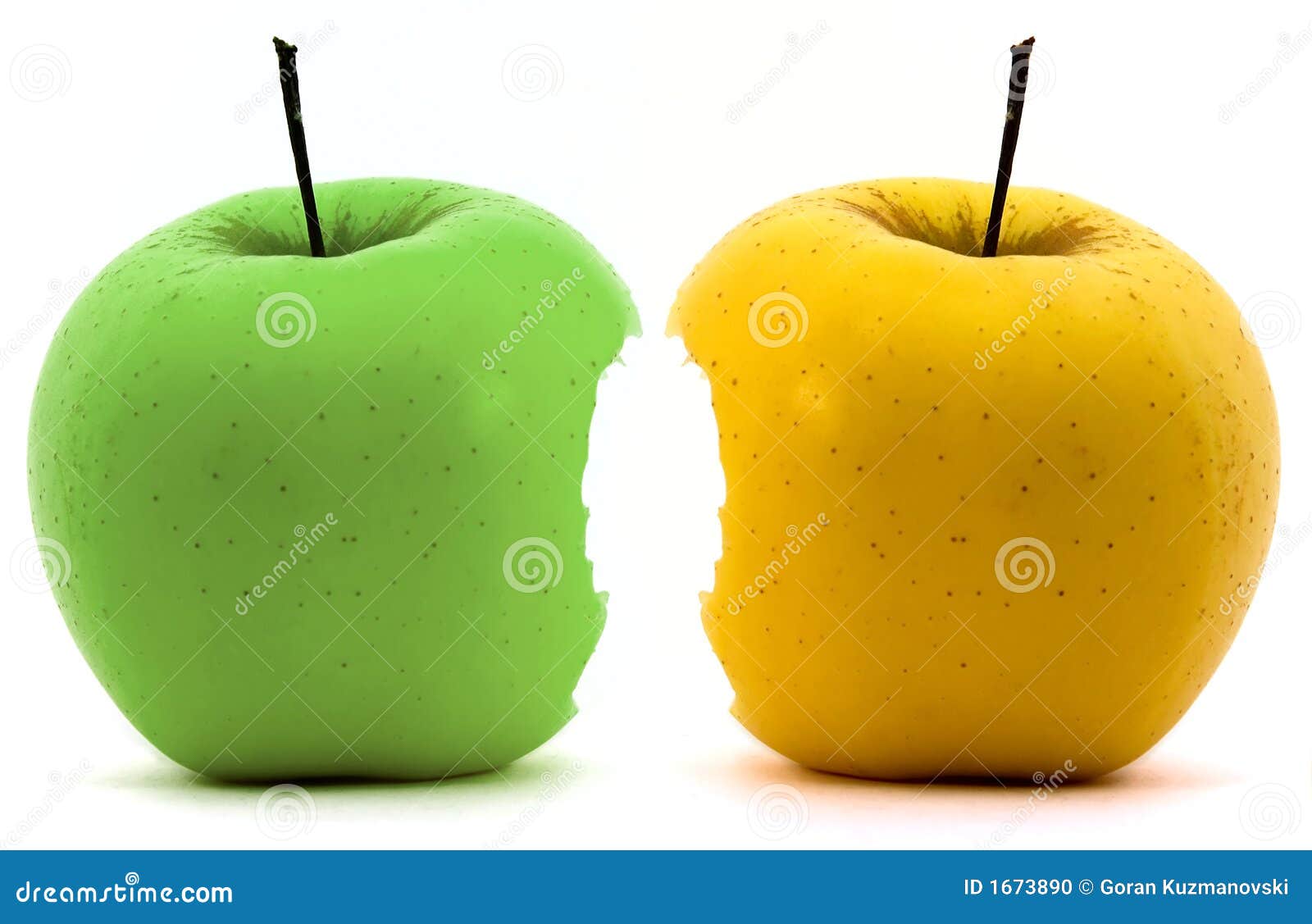 Green and yellow apples stock photo. Image of energy, delicious 1673890