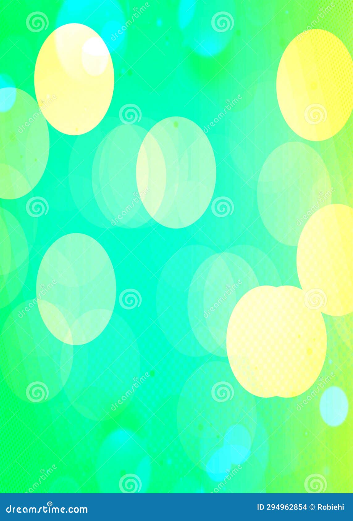 green, yellow bokeh vertical with copy space for text or your images