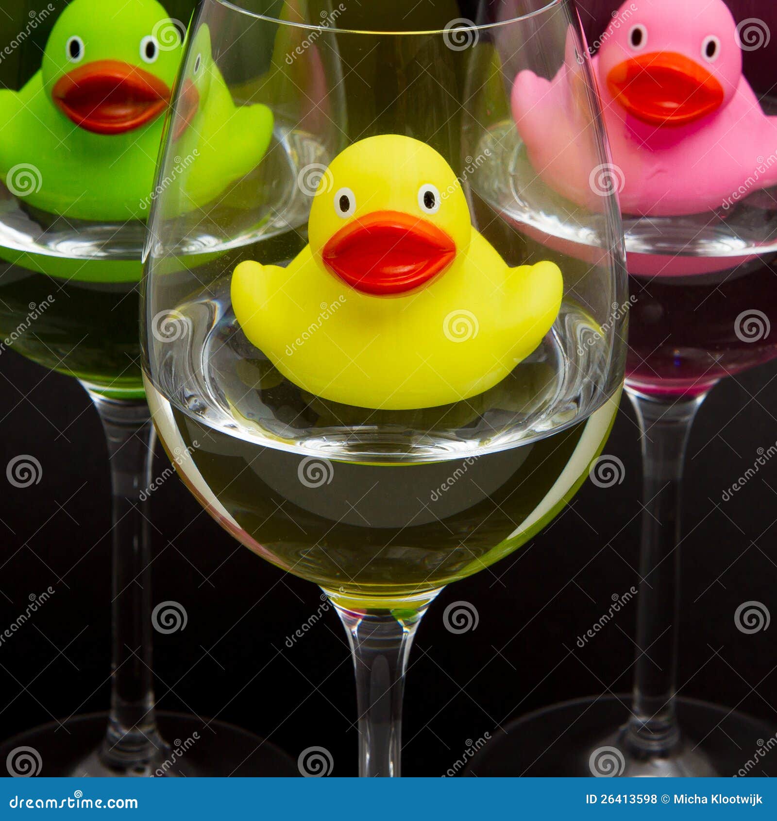 Download Green Yellow And Pink Rubber Ducks In Wineglasses Stock Photo Image Of Home Green 26413598 Yellowimages Mockups