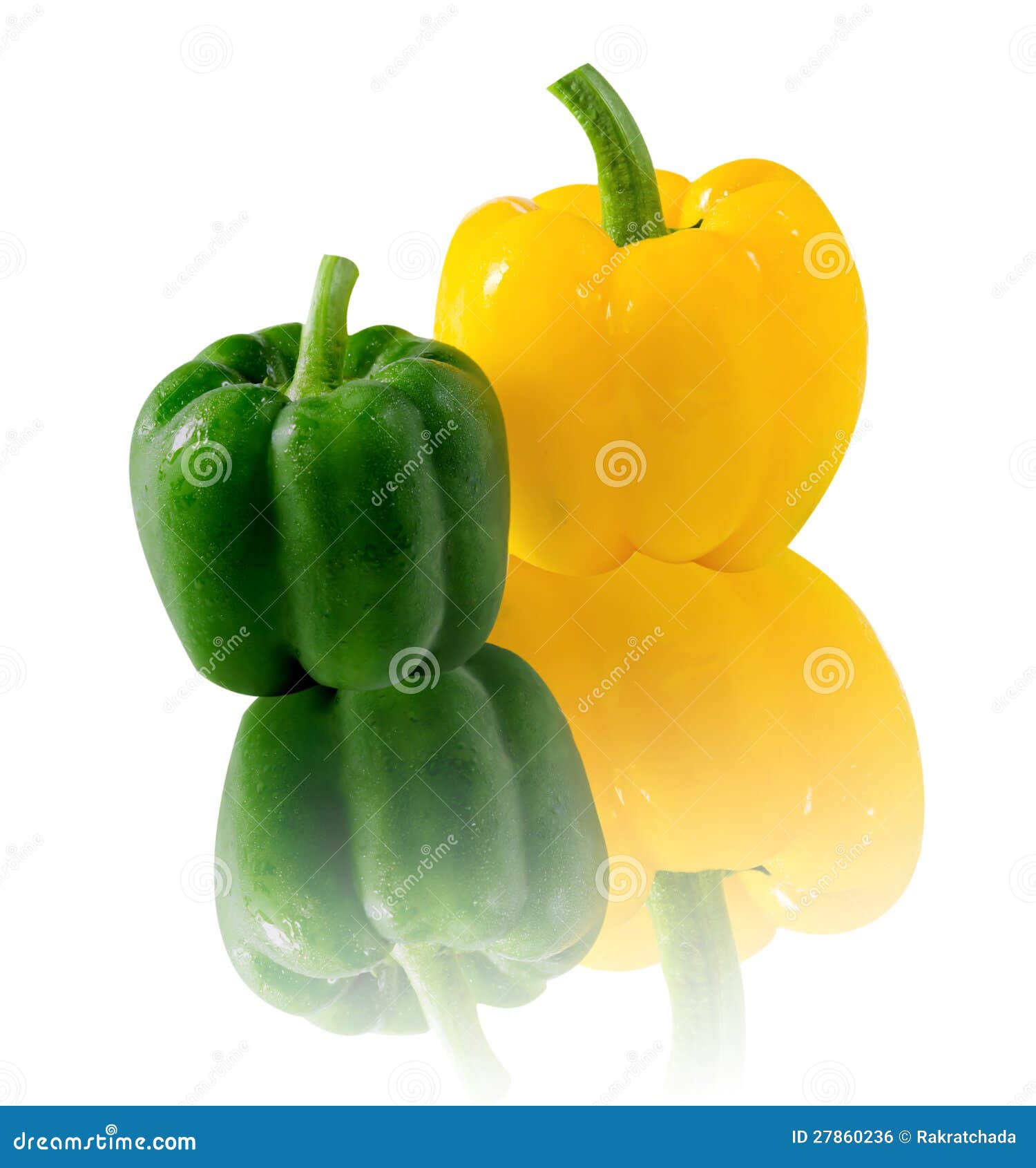 Green and Yellow Sweet Pepper Stock Photo Image of capsicum, bell