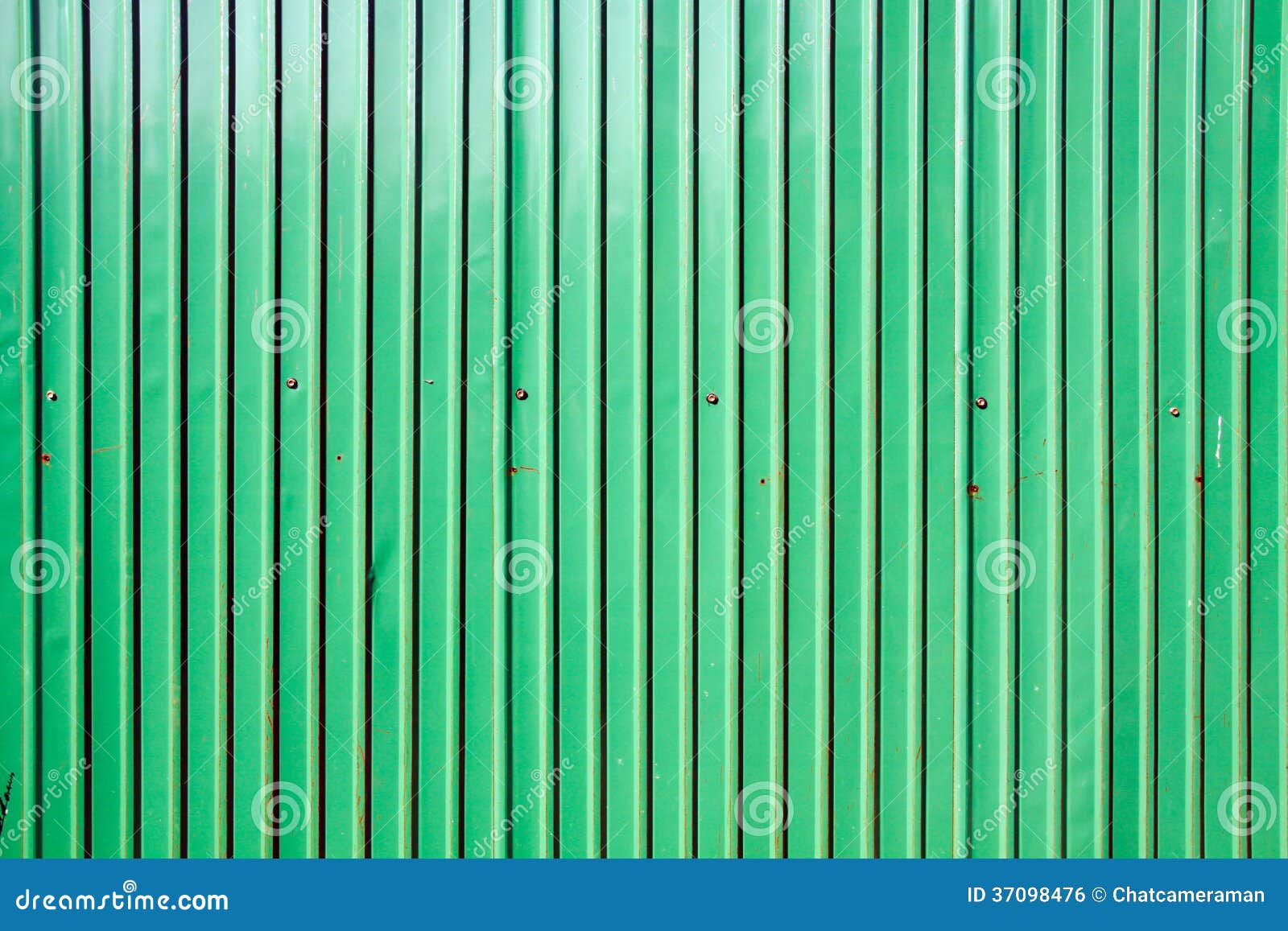 Green zinc wall stock photo. Image of color, detail, pattern 37098476