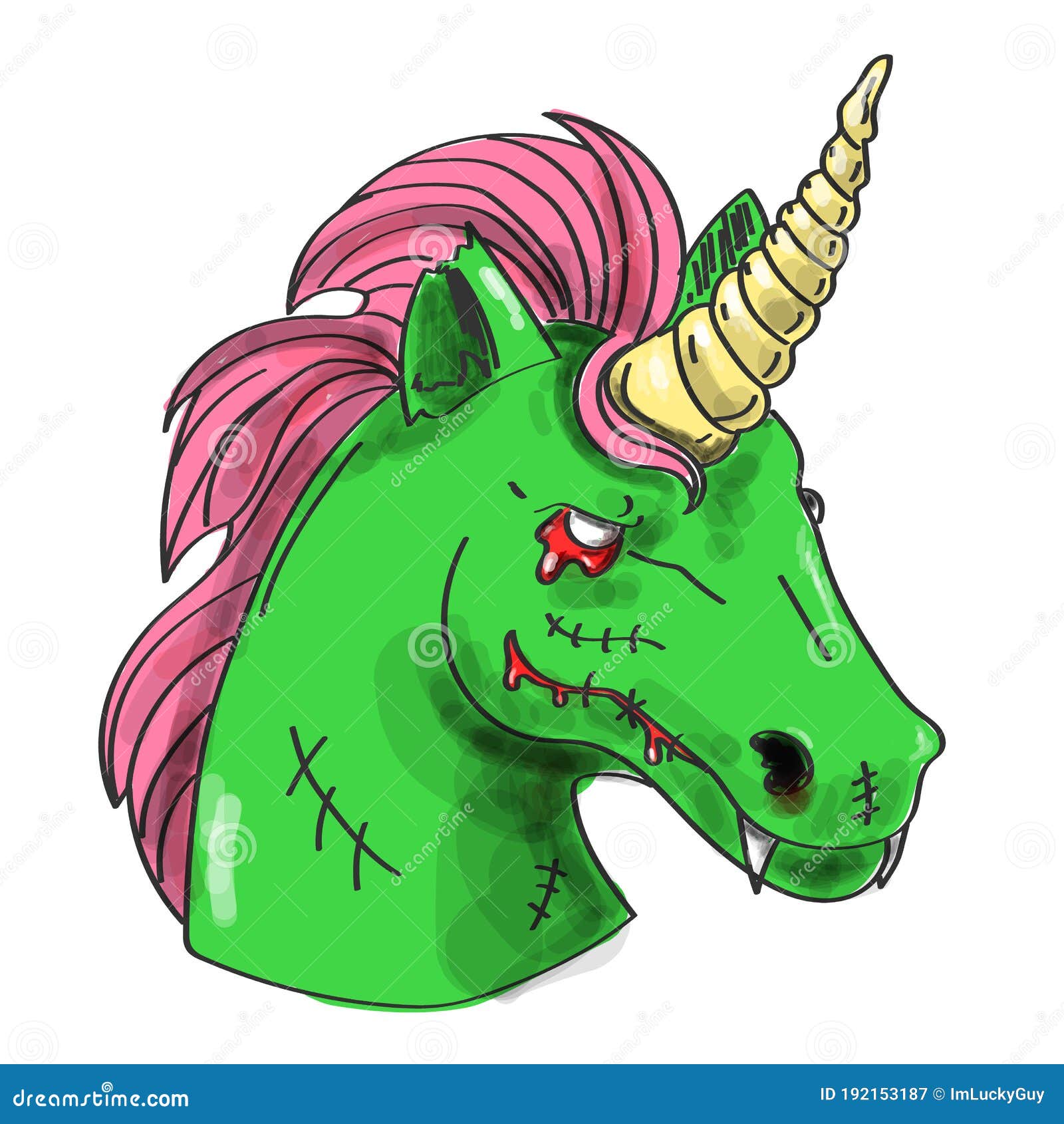 zombie unicorn tattoo design by Foreigner227 on DeviantArt