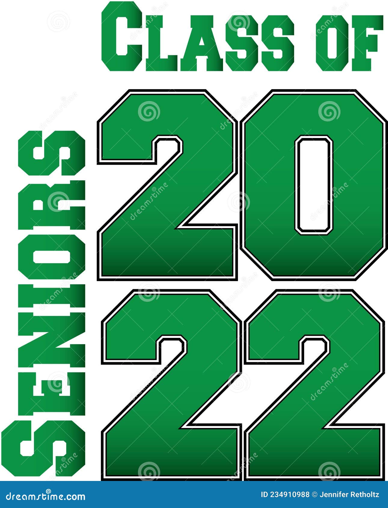 Green class of 2022 stock vector. Illustration of graphic 234910988
