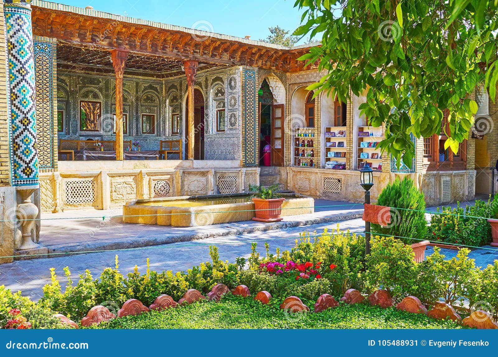 The Greenery in Persian Mansions, Shiraz, Iran Editorial Photo - Image