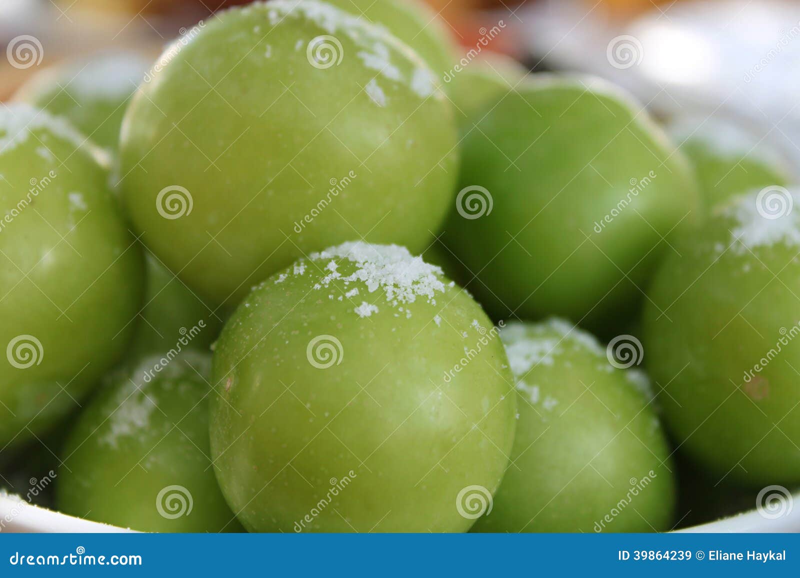 Greengage Plums and Salt stock image. Image of fruit 39864239