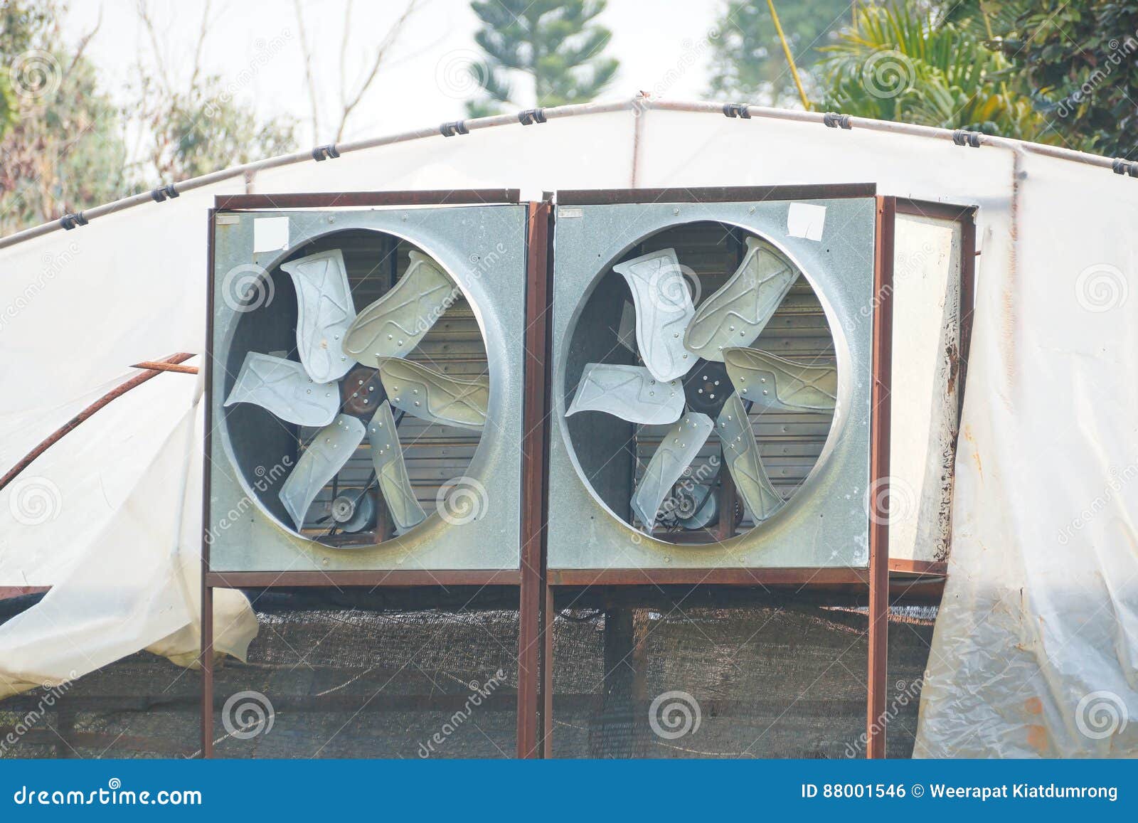 Greenhouse Air Circulation and Ventilation Stock Photo Image of