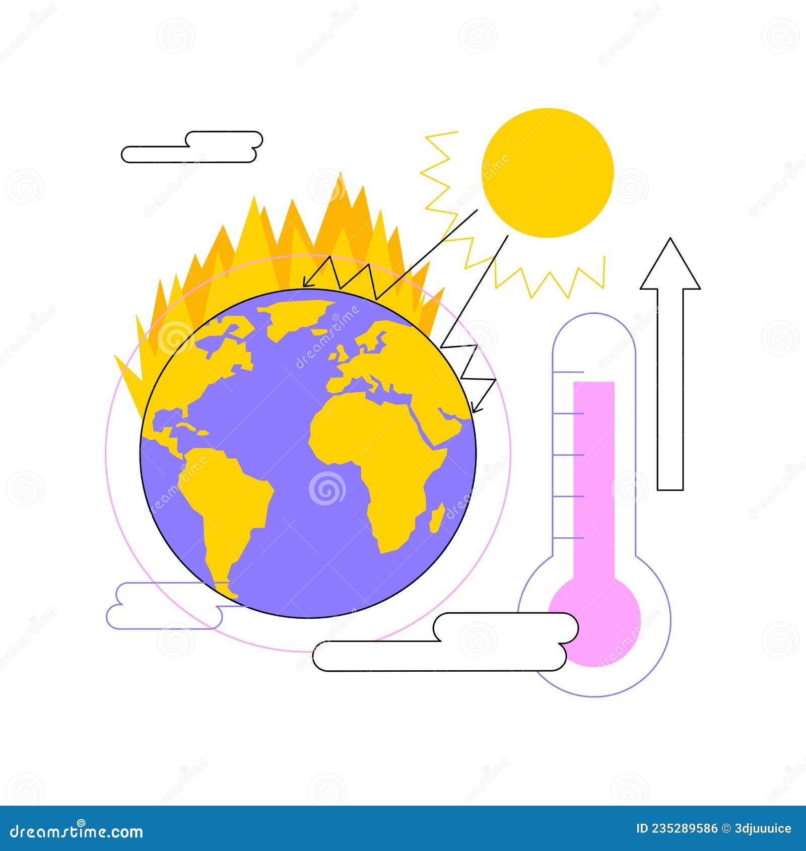 Greenhouse Effect Abstract Concept Vector Illustration Stock Vector Illustration Of Rise Geometric