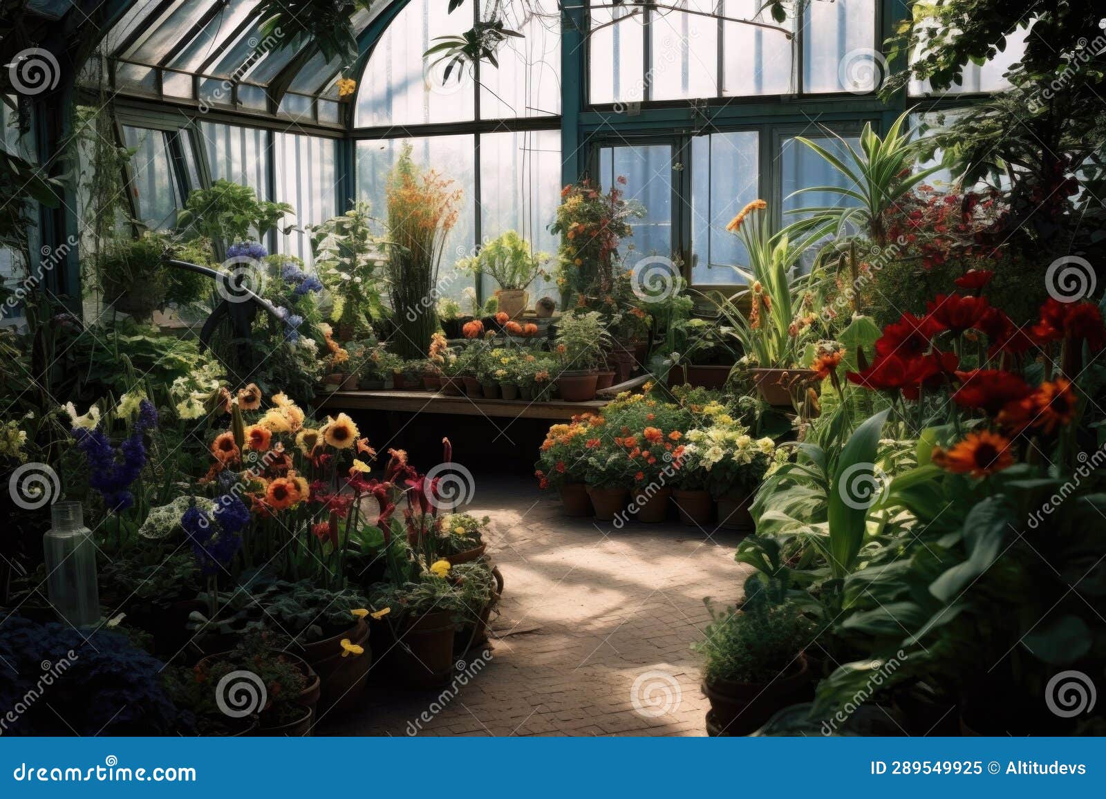 Greenhouse Flowers in Full Bloom Stock Image Image of fresh
