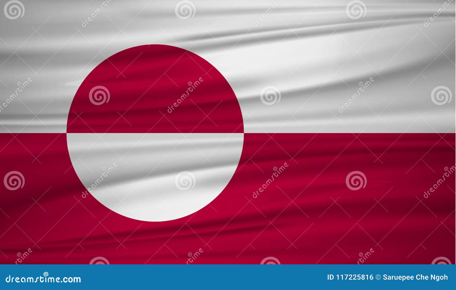 Download Greenland Flag Vector. Vector Flag Of Greenland Blowig In The Wind. Stock Vector - Illustration ...
