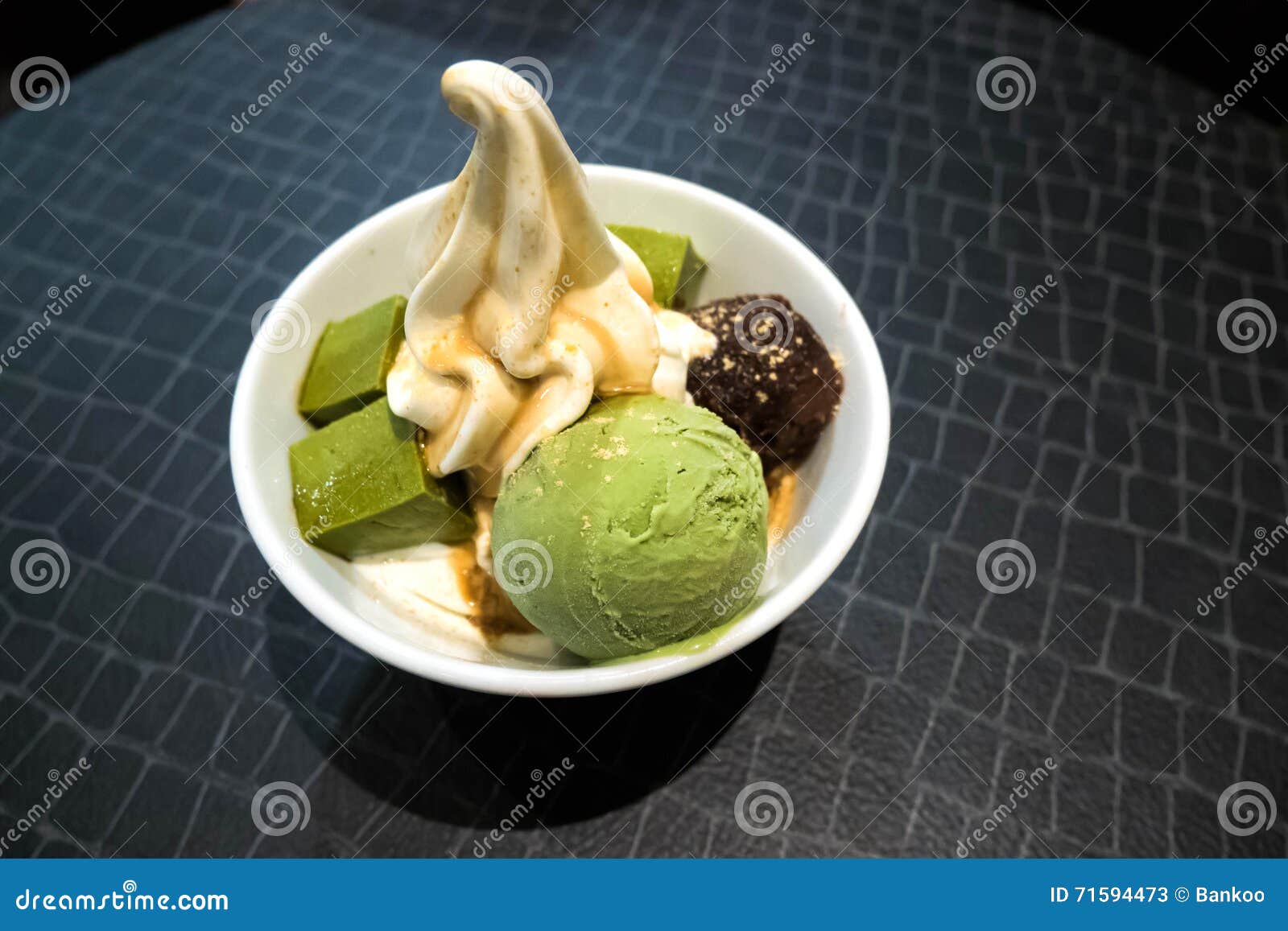 Greentea Parfait Japanese Icecream Stock Image Image of japanese