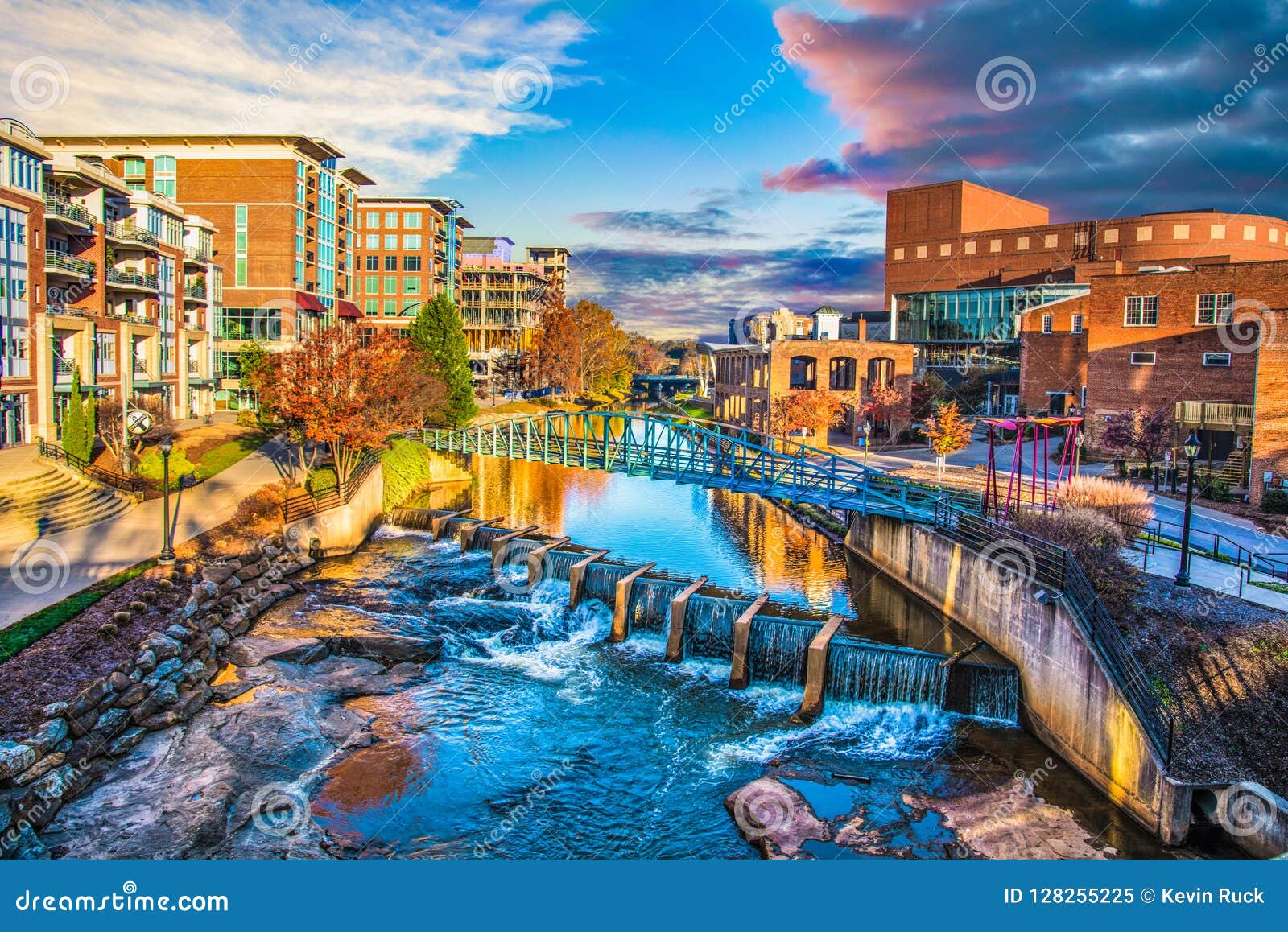 Greenville, South Carolina, USA Editorial Image Image of falls, reedy