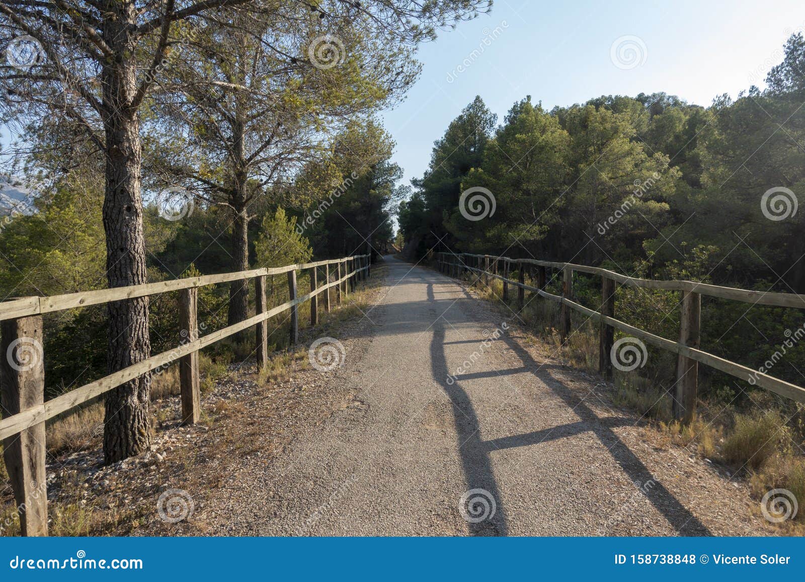 Greenway of the Terra Alta in Tarragona Stockfoto Bild von hoch