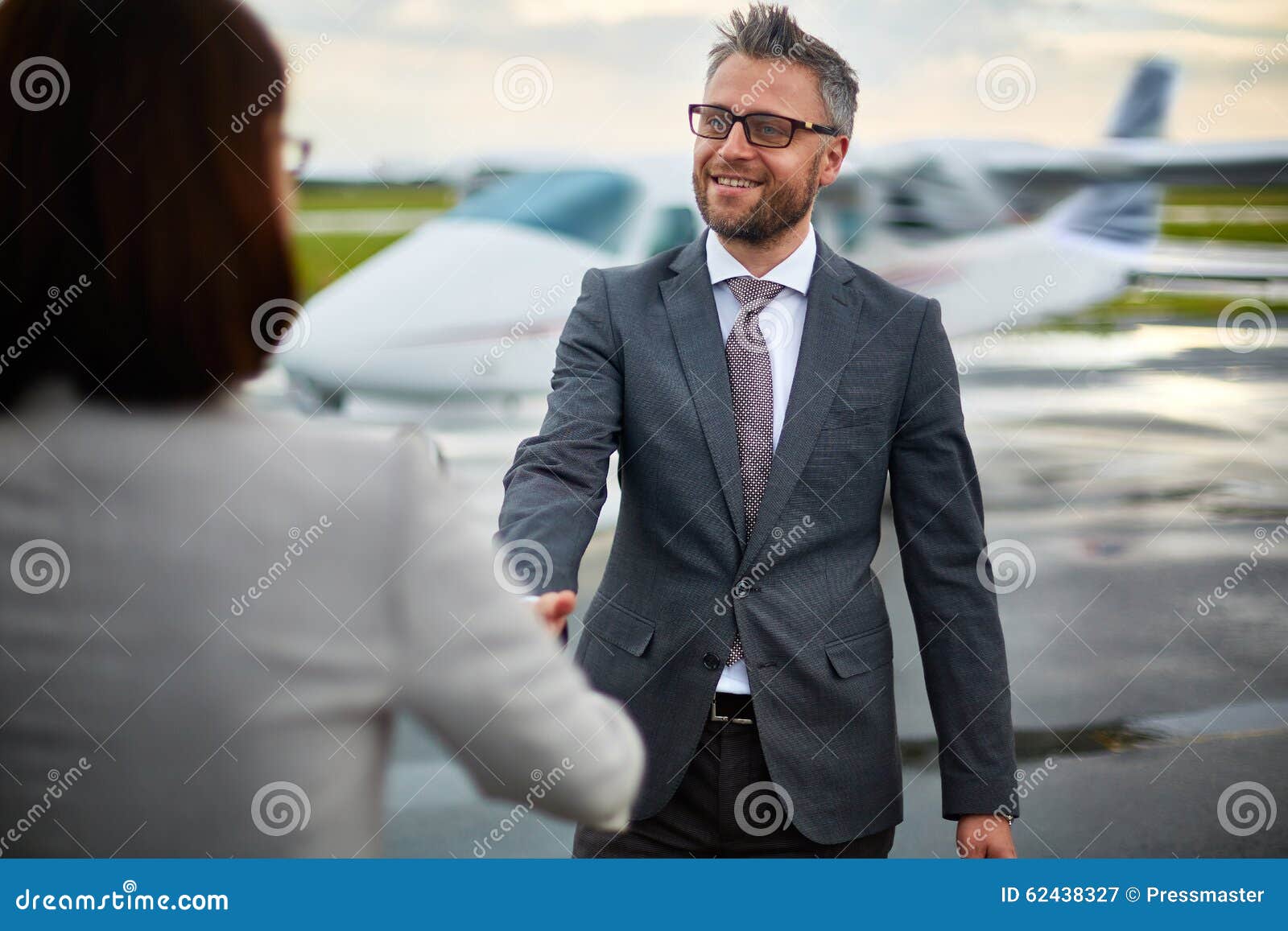 Greeting Business Partner Stock Photo - Image: 62438327