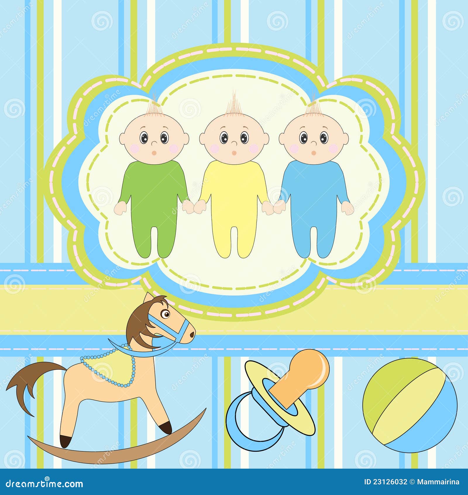 Greeting card for babies stock vector. Illustration of delight 23126032