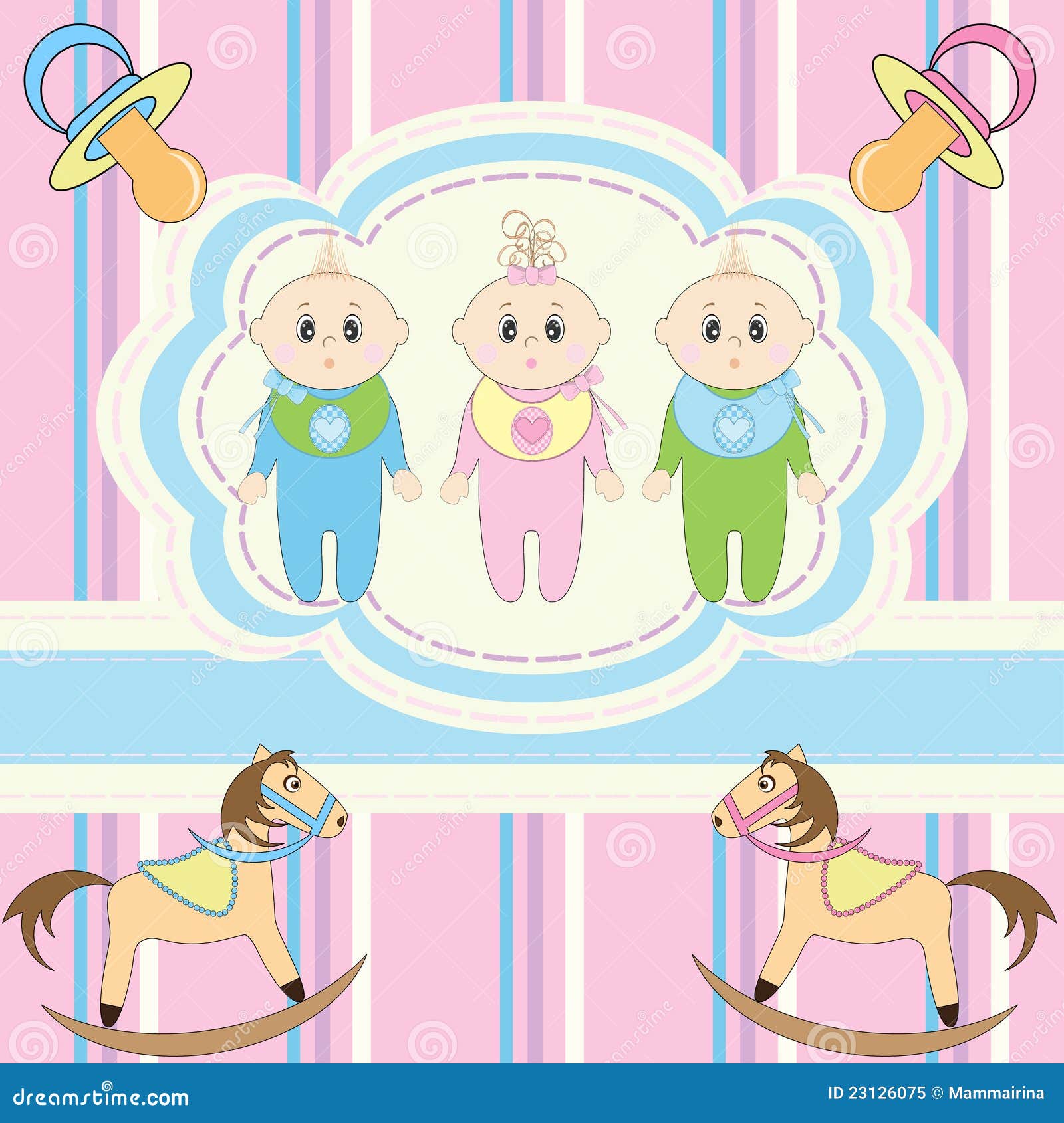 Greeting card for babies stock vector. Illustration of background