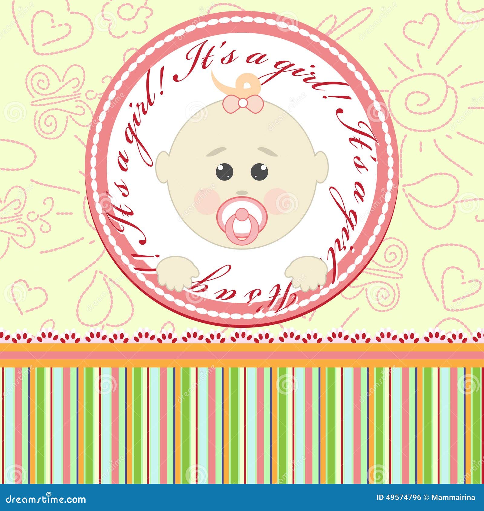 Greeting card for babies stock vector. Illustration of childhood 49574796