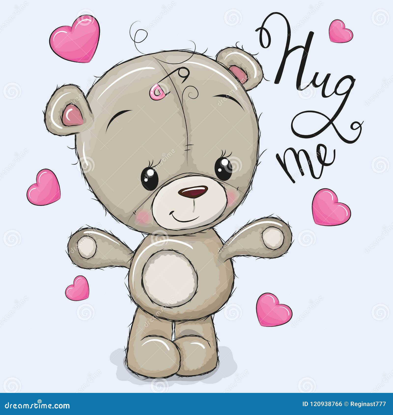 Hug me Card with Hearts