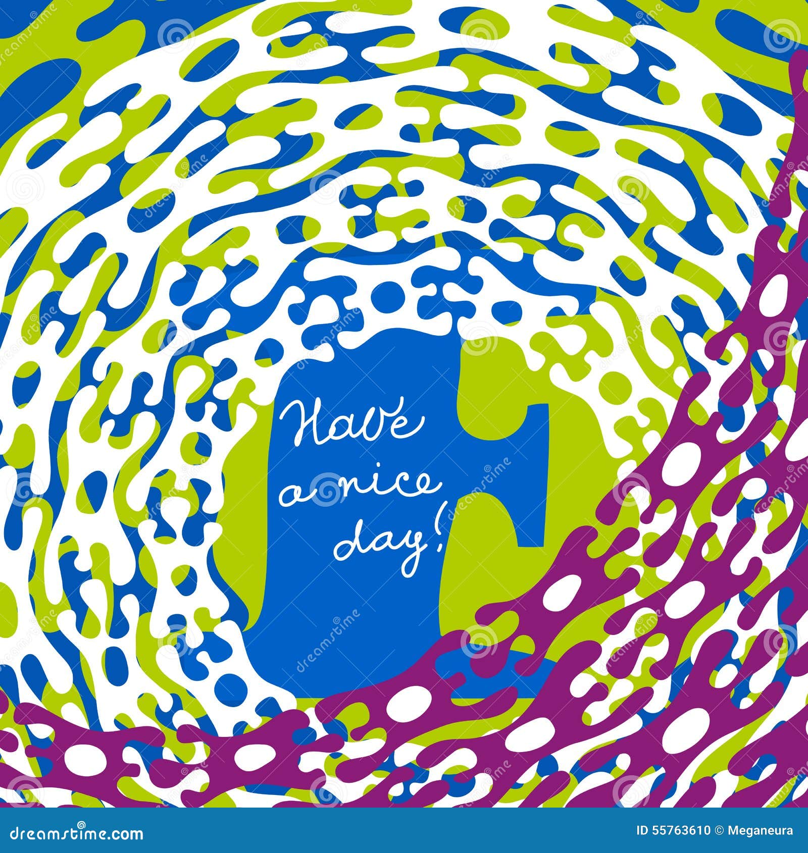 Greeting Card Design Template. Handdrawn Cute Colored Patterns Stock Vector Illustration of