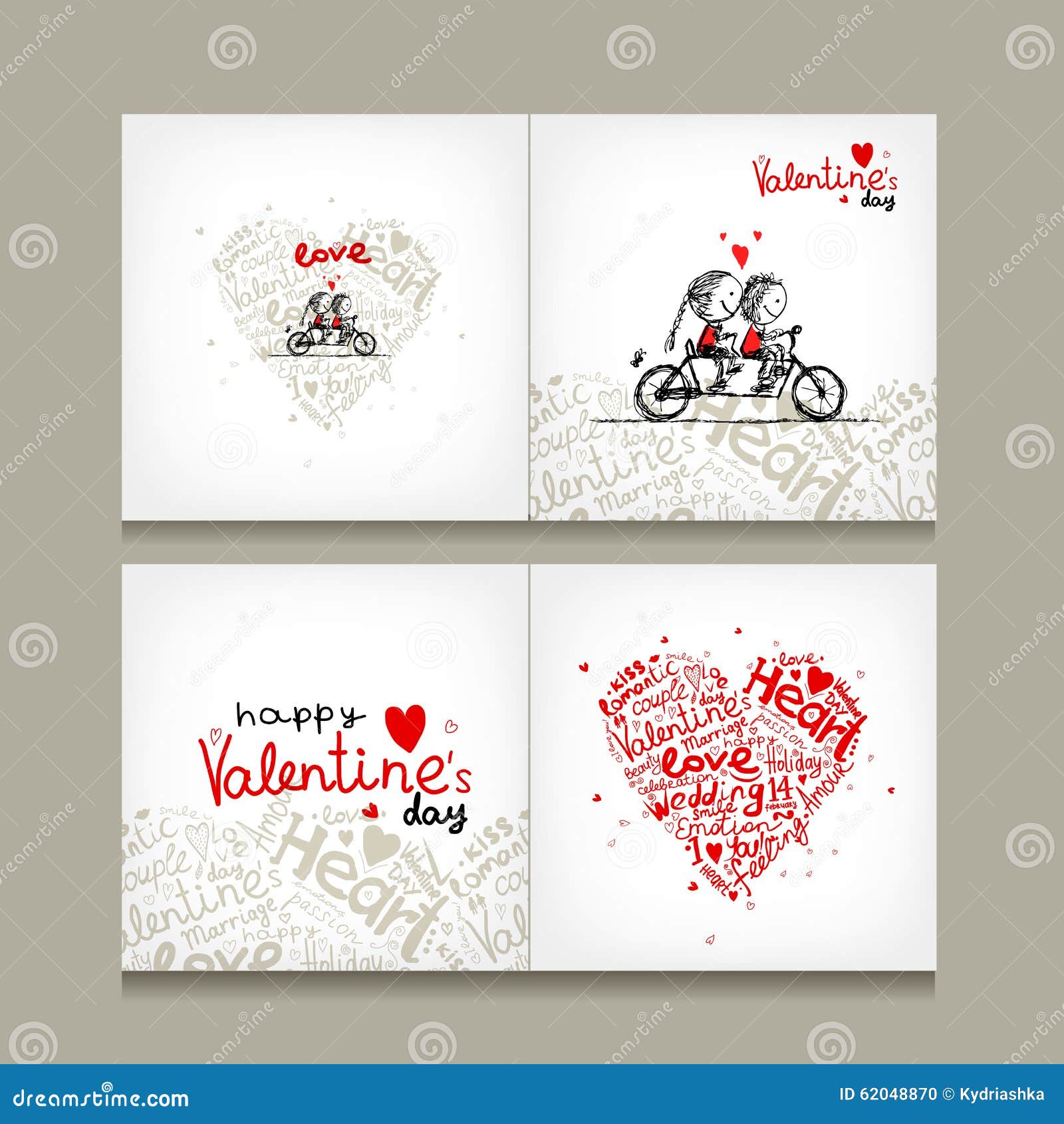 Greeting Card Design, Valentine Day Stock Vector ...