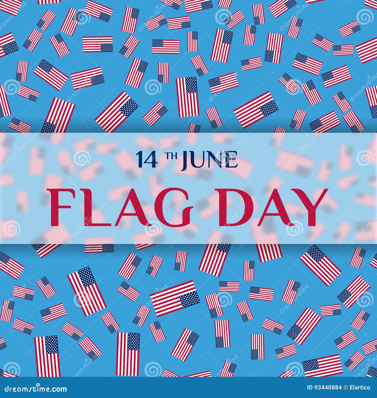 Greeting card of Flag Day. stock vector. Illustration of patriotism
