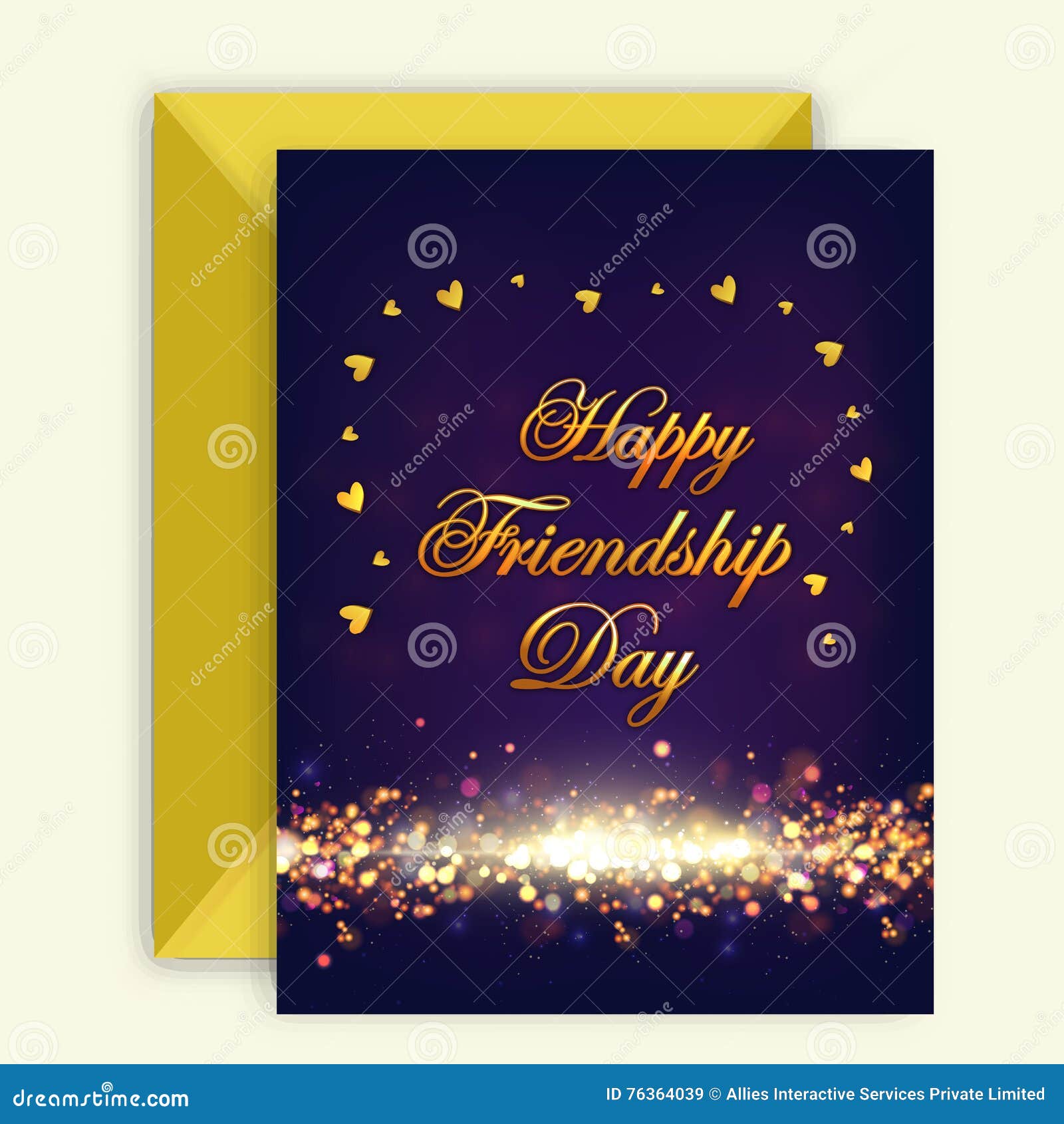 Greeting Card for Friendship Day Celebration. Stock Illustration ...