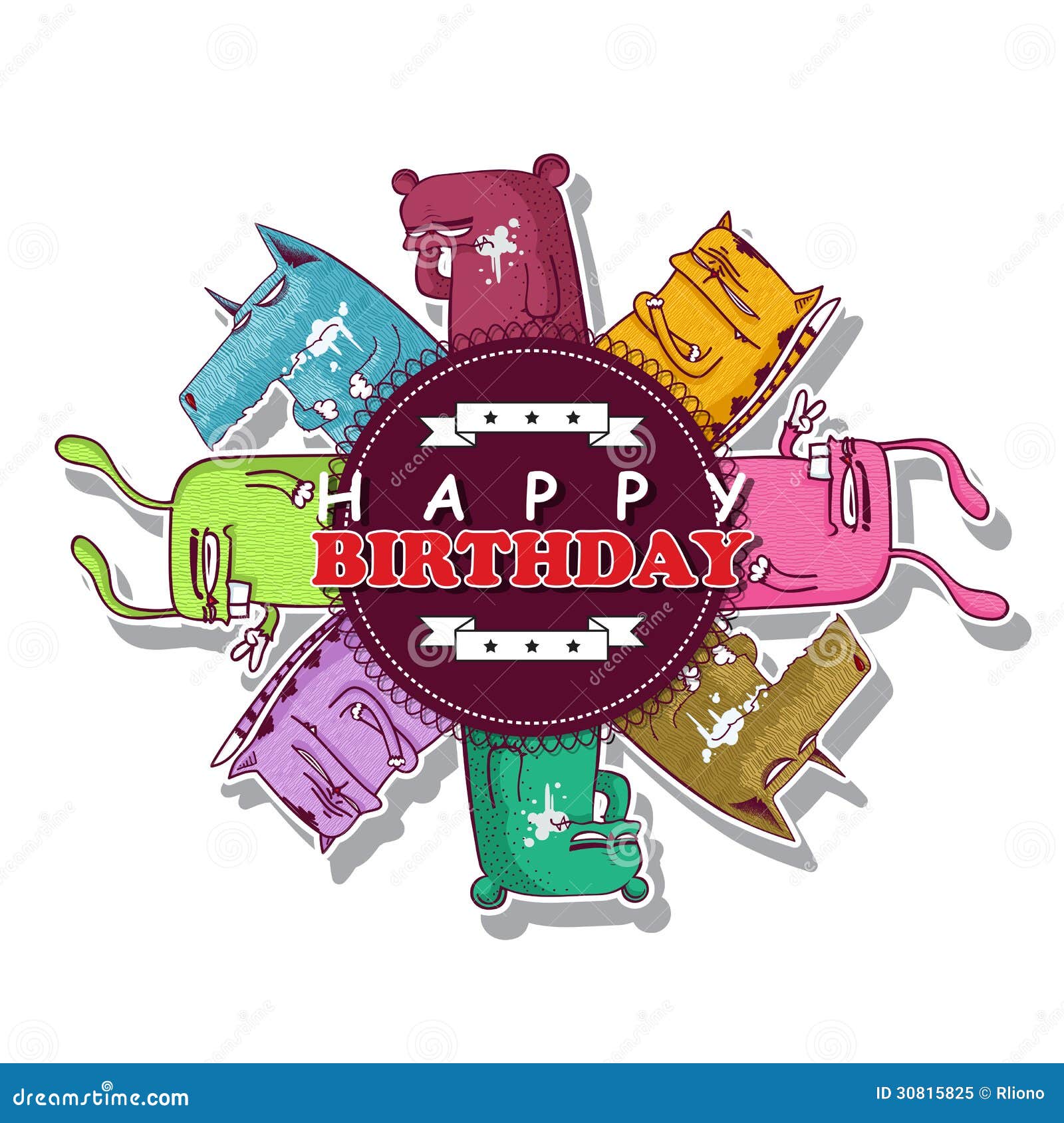 Greeting card. stock vector. Illustration of design, doggy - 30815825