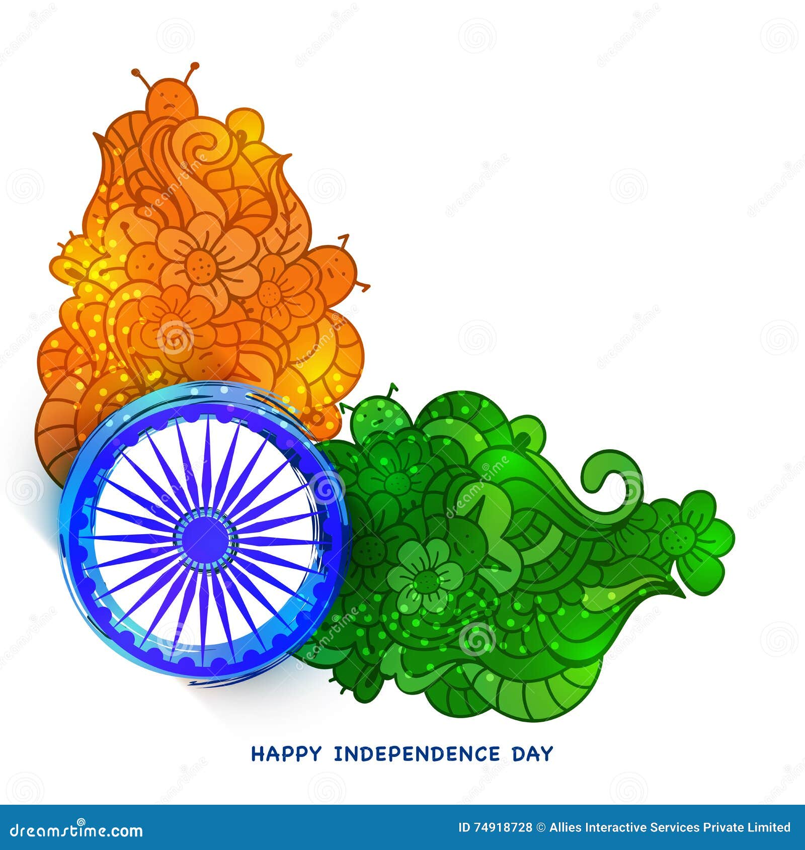 Greeting Card for Indian Independence Day. Stock Illustration ...