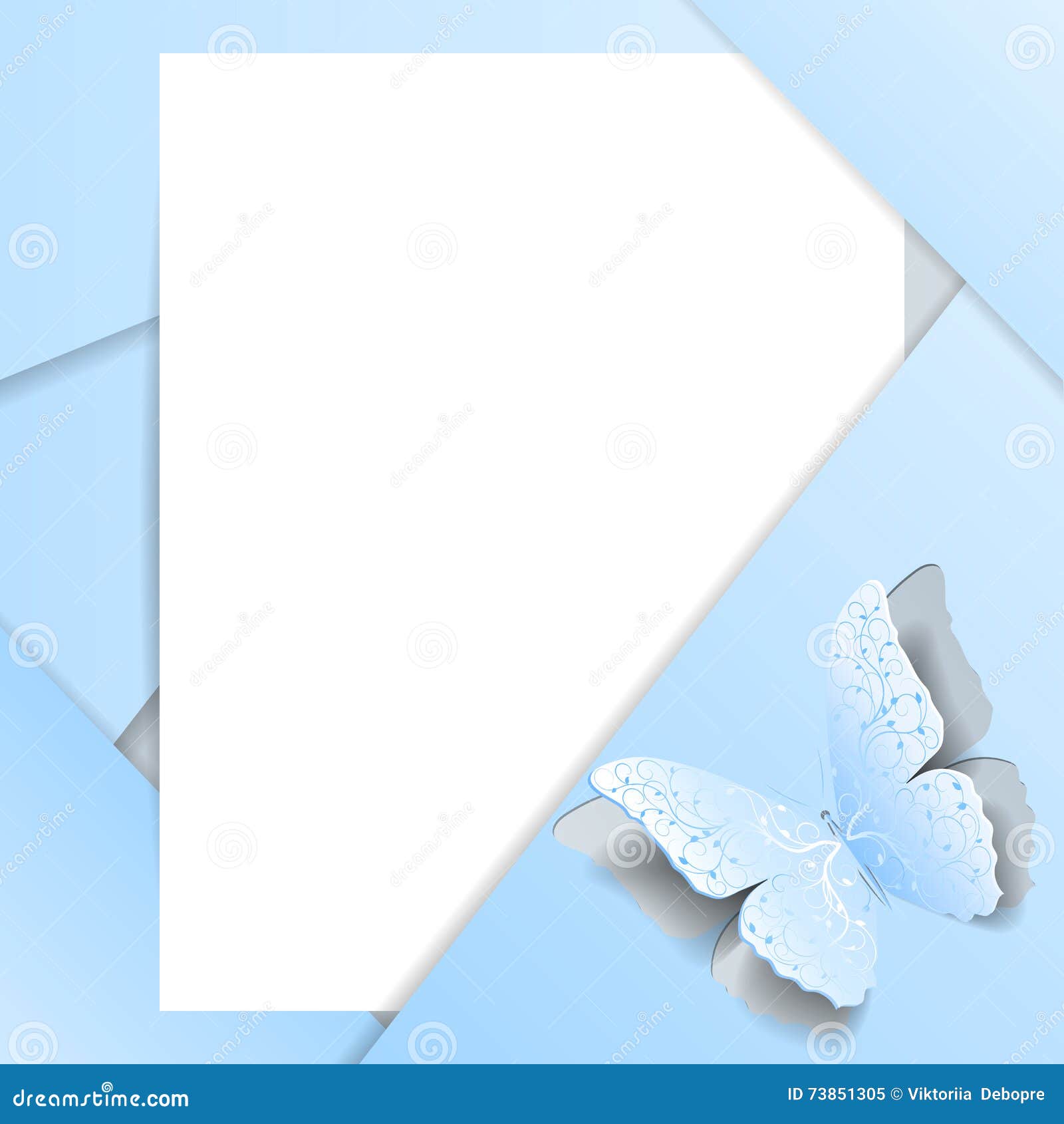 Greeting Card in Material Design Style Stock Vector Illustration of