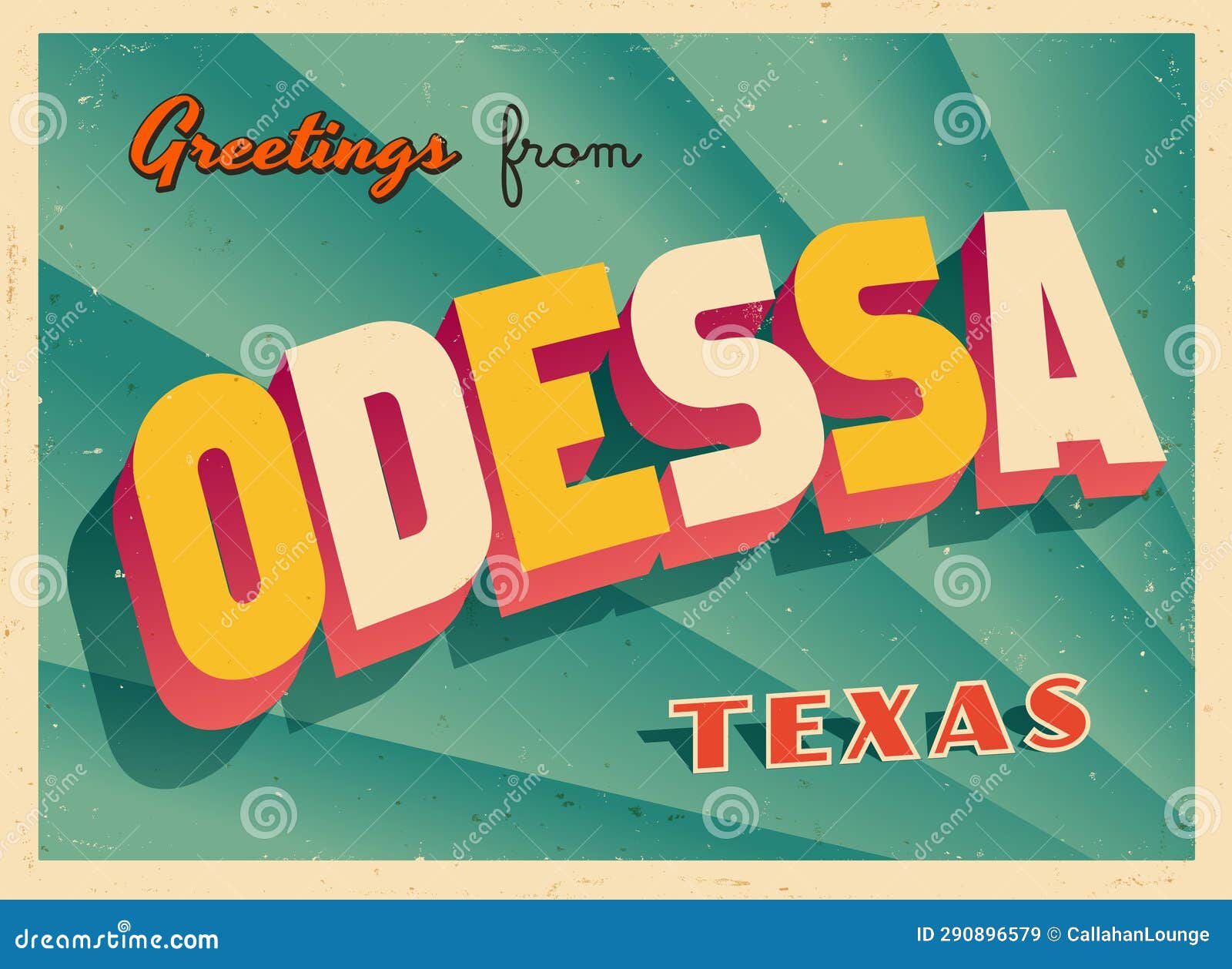 Greetings from Odessa, Texas, USA Wish You Were Here! Stock