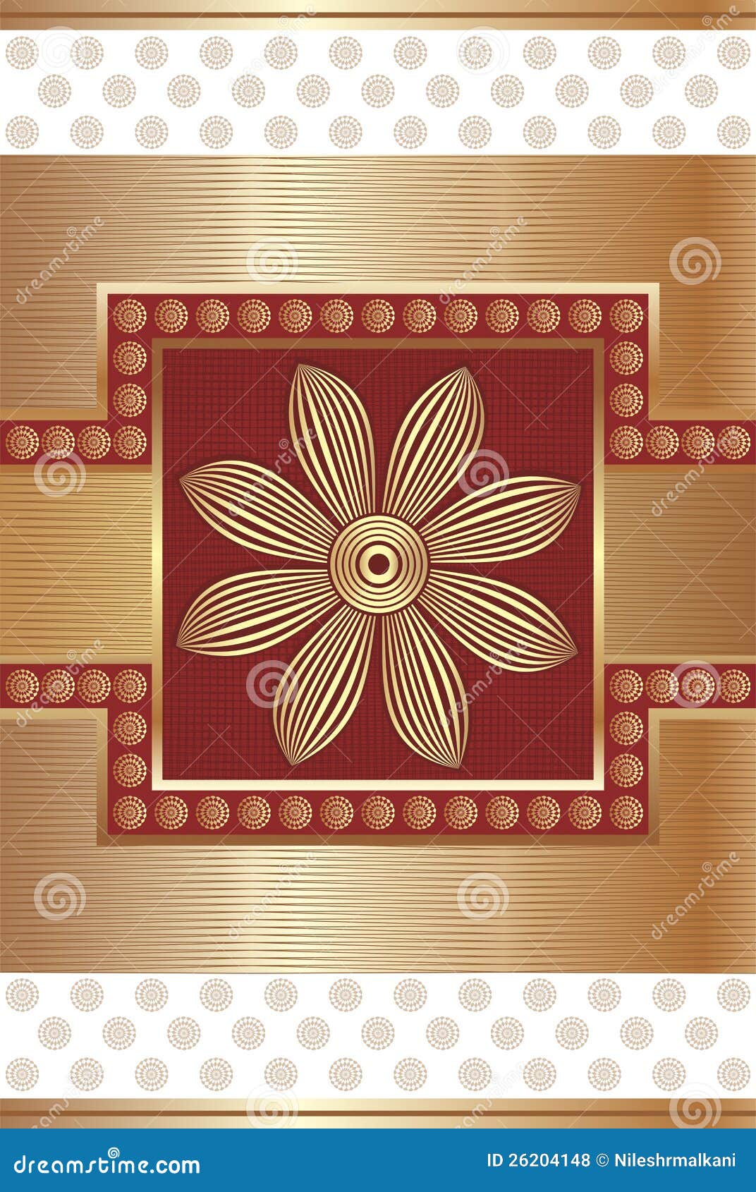 Greeting Card in Traditional Look Stock Vector Illustration of design
