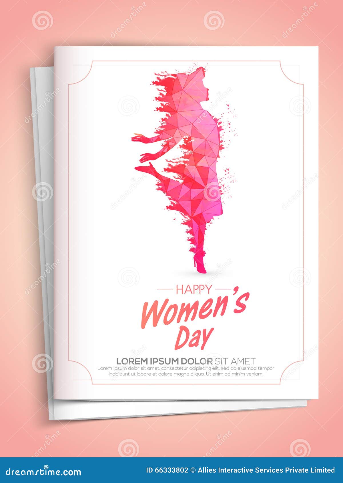 Greeting Card for Women S Day Celebration. Stock Illustration ...