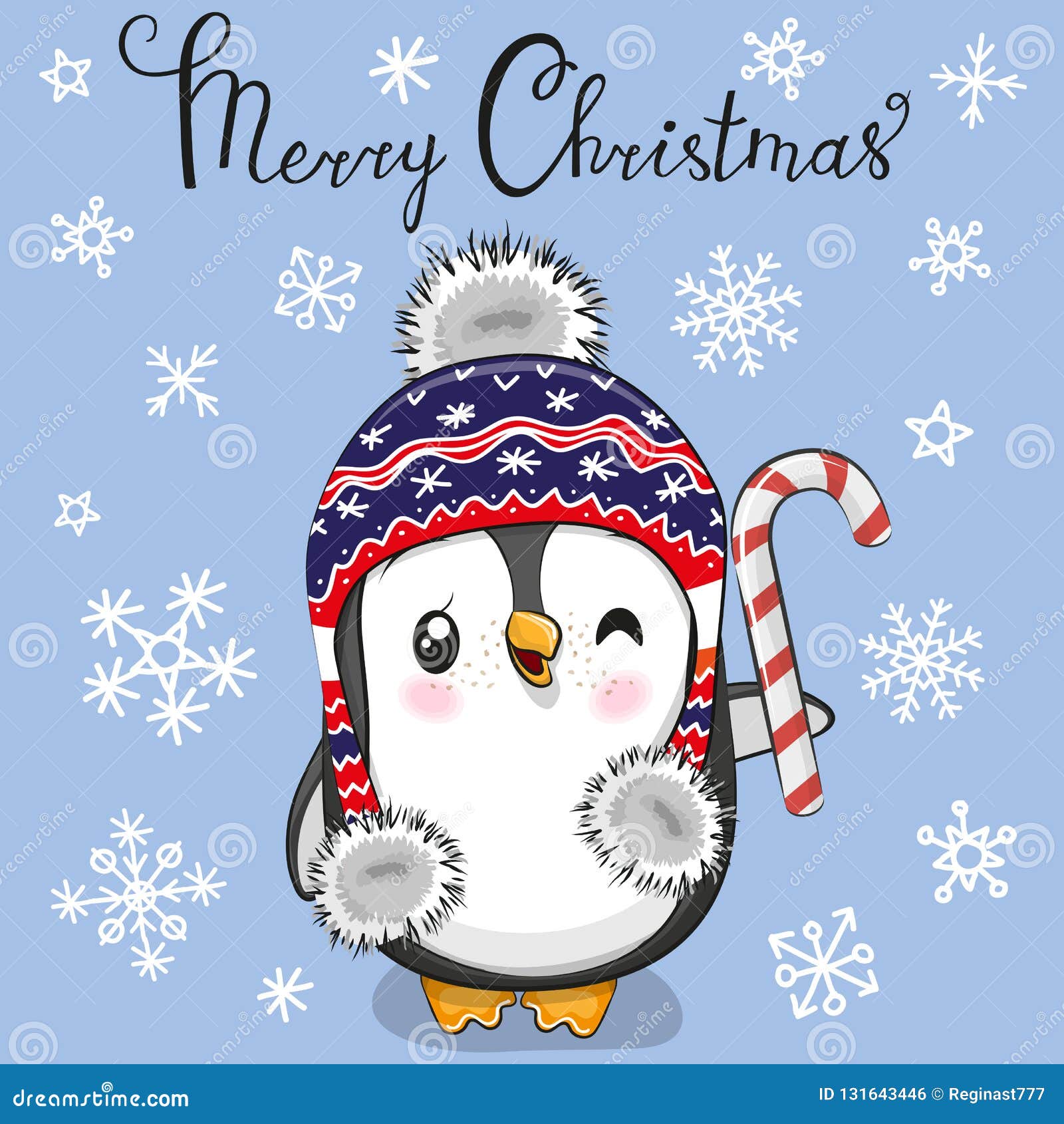 Greeting Christmas Card Cartoon Penguin in a Hat on a Blue Background Stock Vector - Illustration of christmas, adorable: 131643446 Greeting Christmas Card Cartoon Penguin in a Hat on a Blue Background Stock Vector - Illustration of christmas, adorable: 131643446