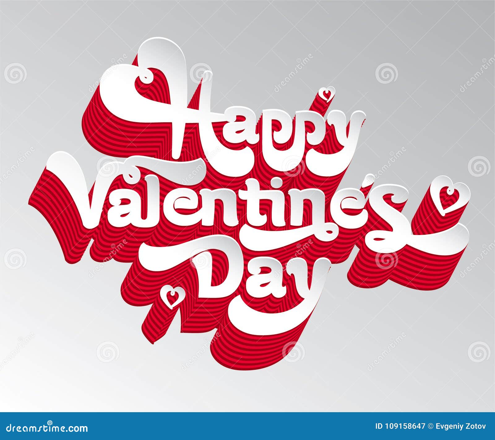 Happy Valentines Day Hand Drawing Vector Lettering Design. Stock ...