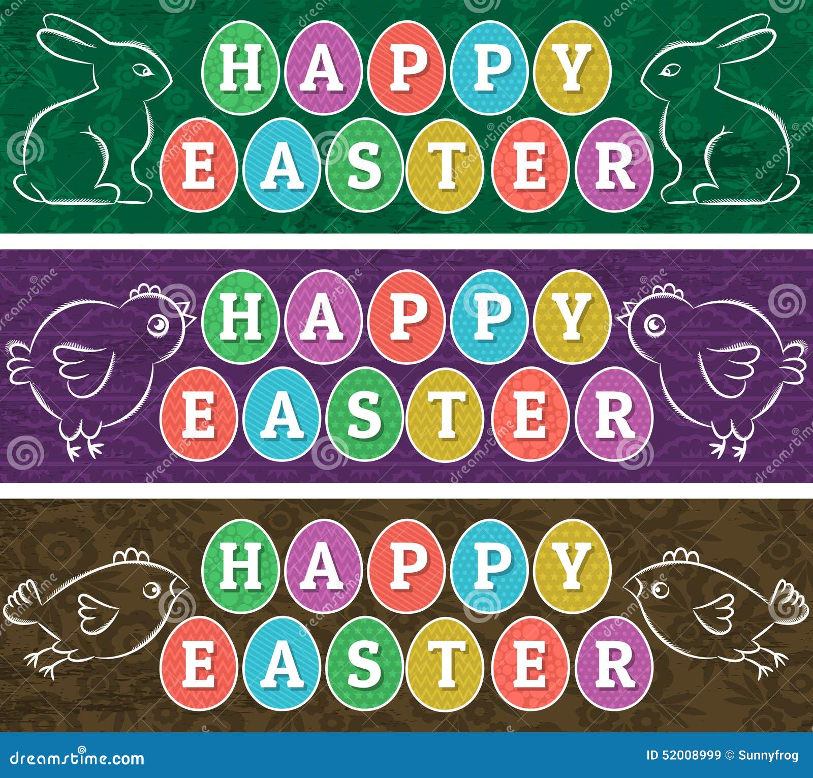 Greetings  Banners for Easter Day Stock Vector Illustration of belief, background 52008999