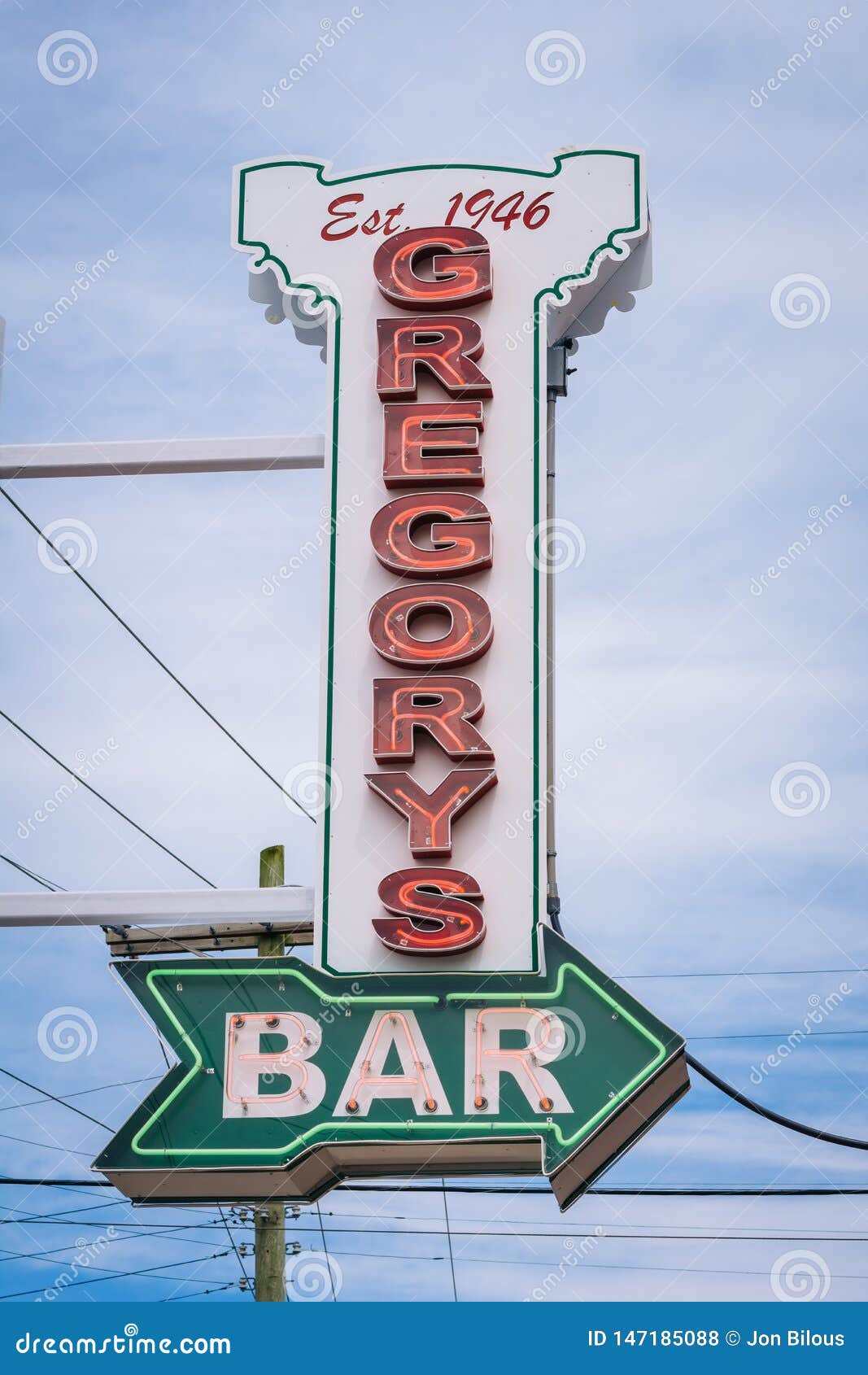 Gregorys Bar, in Somers Point, New Jersey Editorial Stock Photo Image