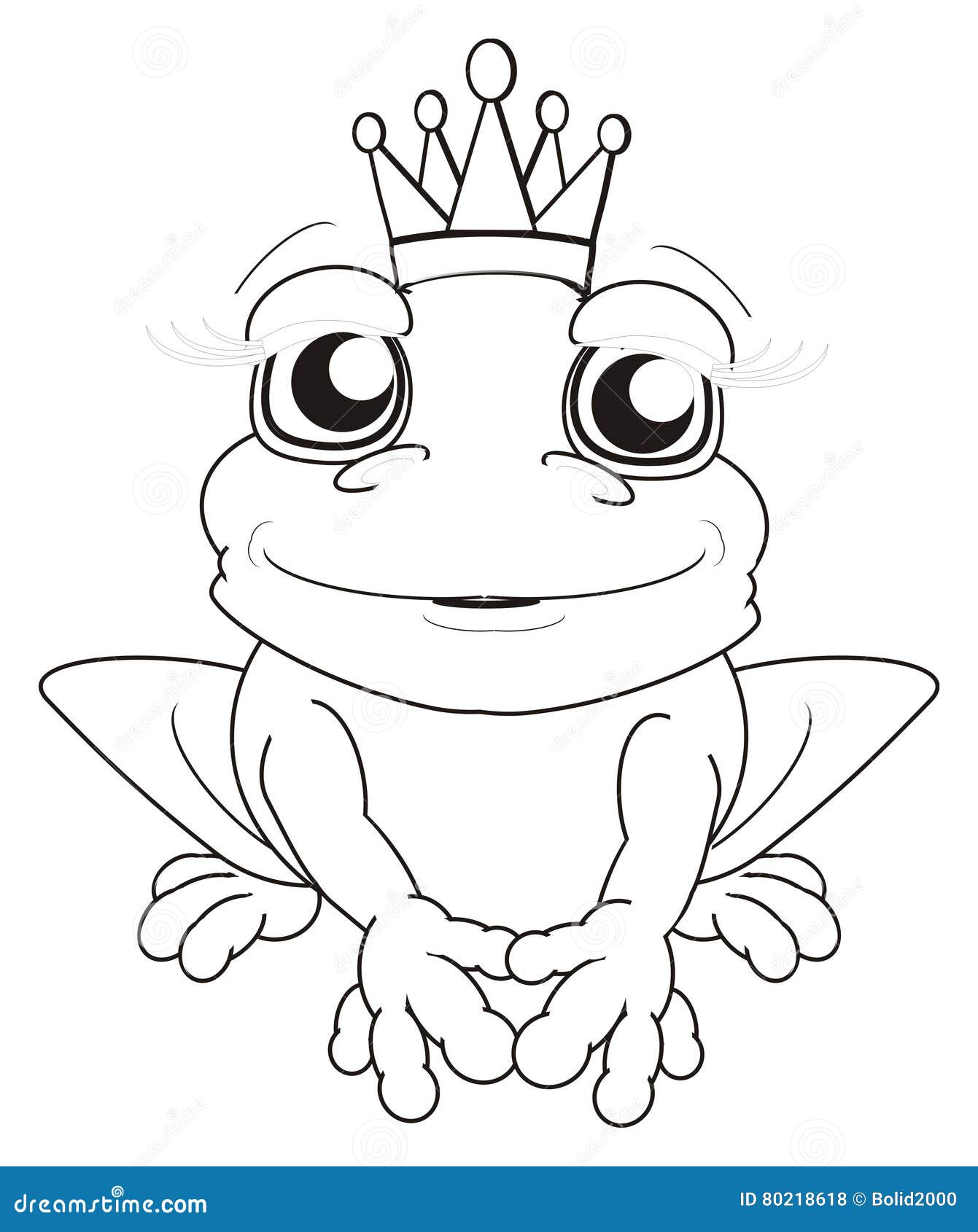 Grenouille De Coloration Avec La Couronne Illustration Stock Illustration Du Crapaud Animal 80218618