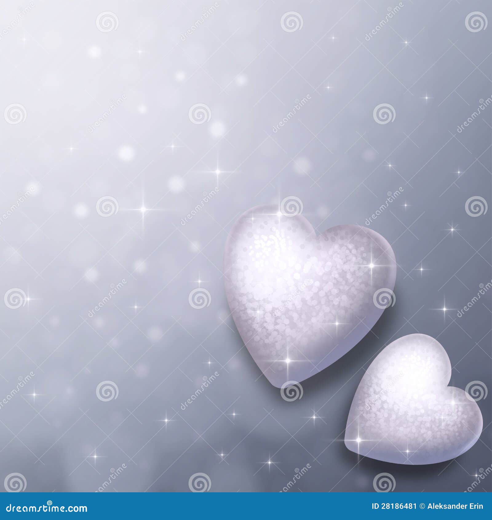 Grey Abstract Background With Hearts Stock Illustration - Illustration