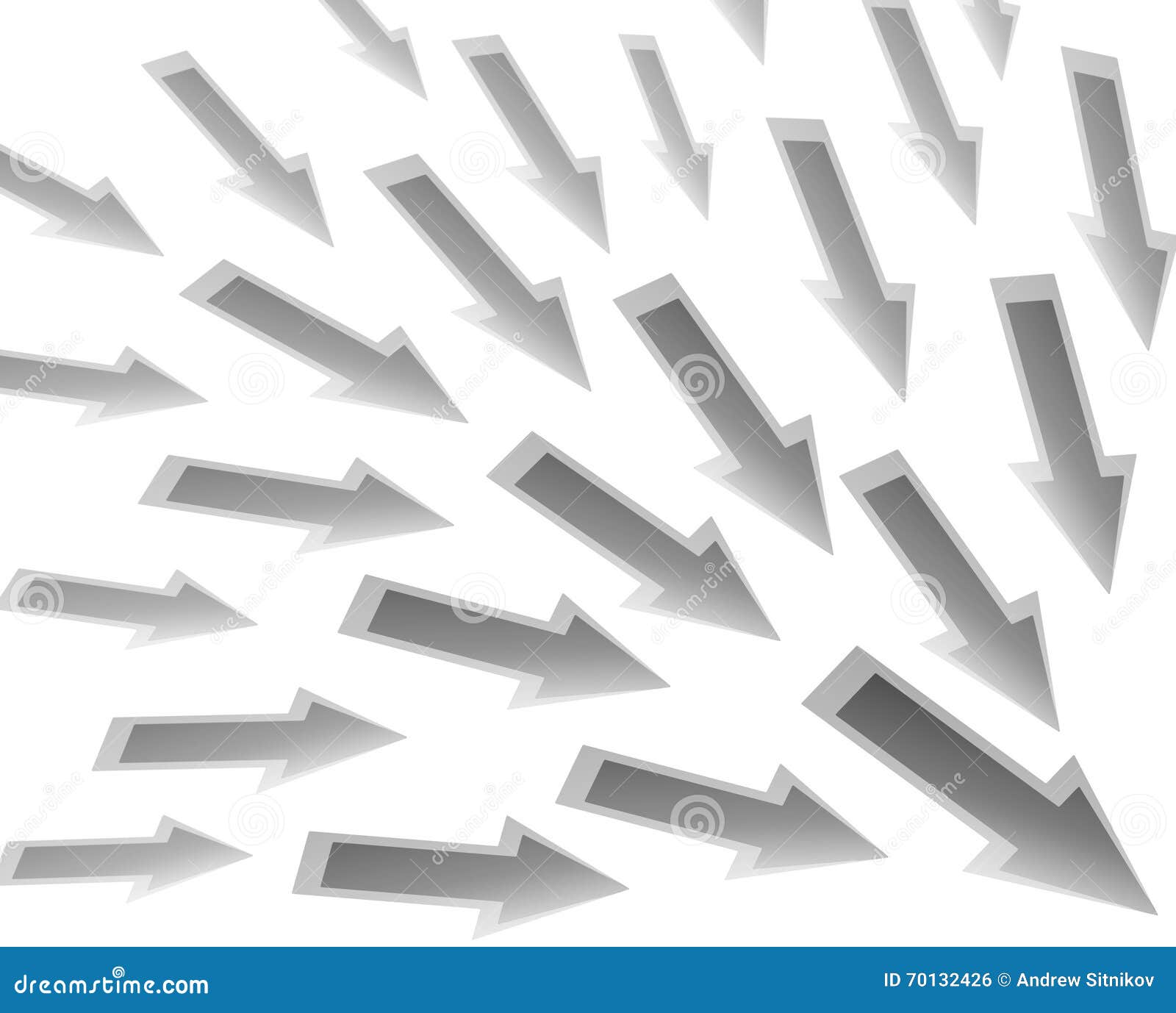 Grey arrows stock illustration. Illustration of pointer 70132426