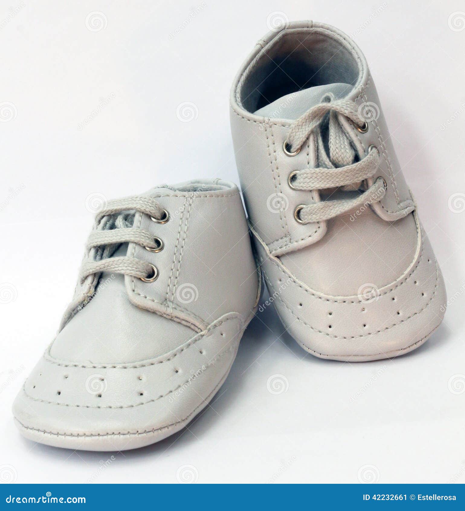 Grey baby shoes stock image. Image of 