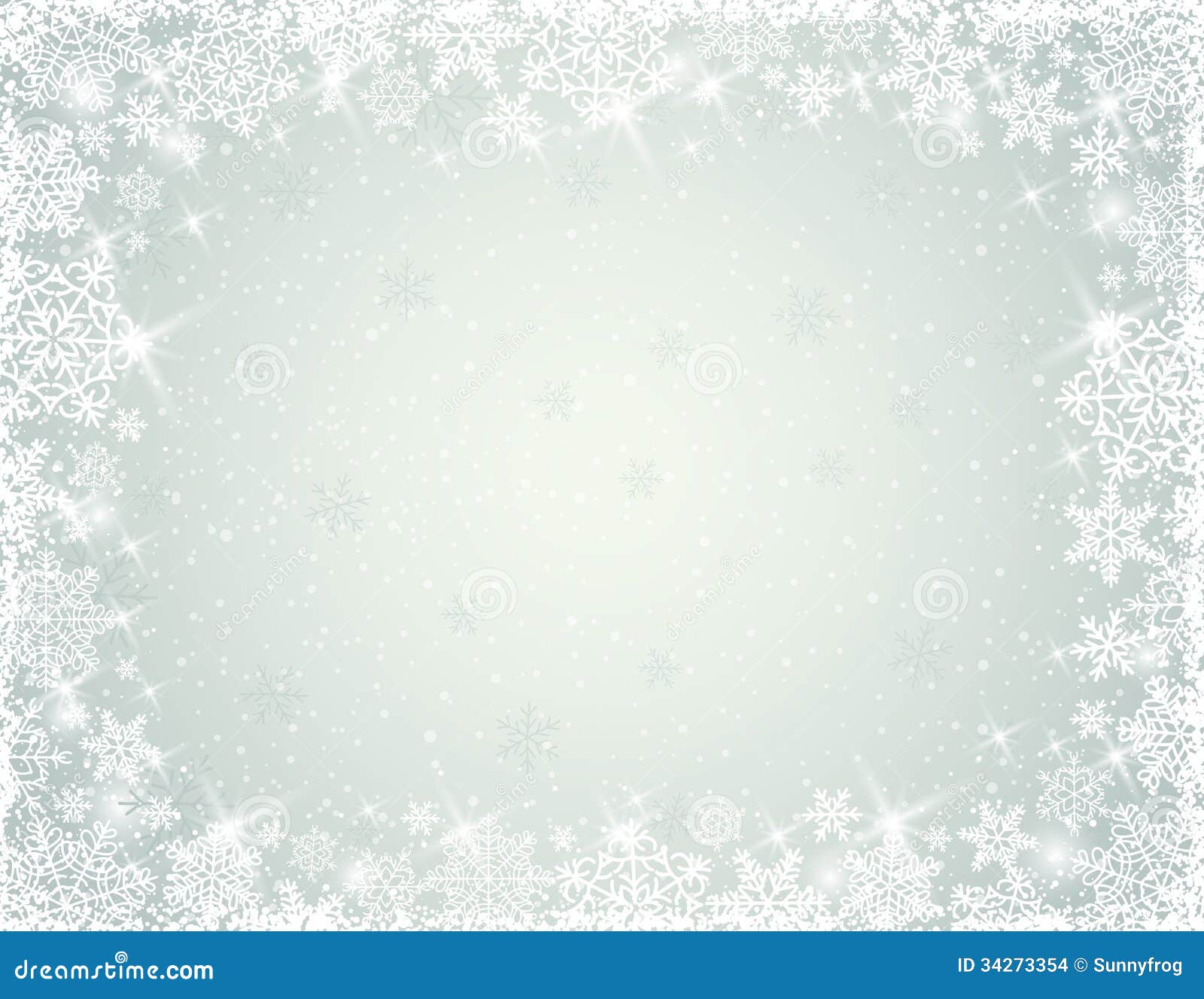 Grey Background With Snowflakes, Vector Stock Images 