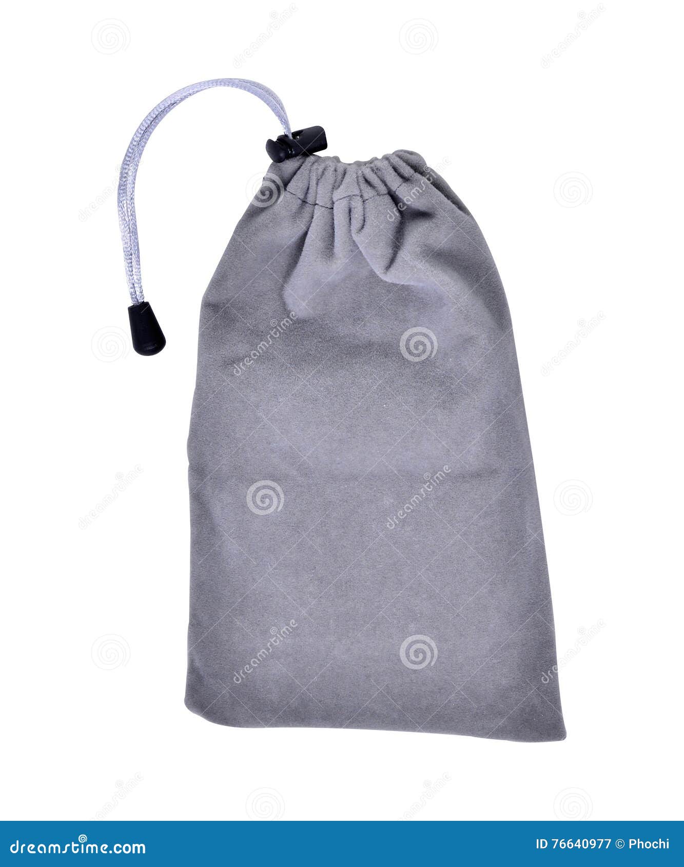 Grey Bags White Rope Fabric Isolated Clipping Path Stock Image Image