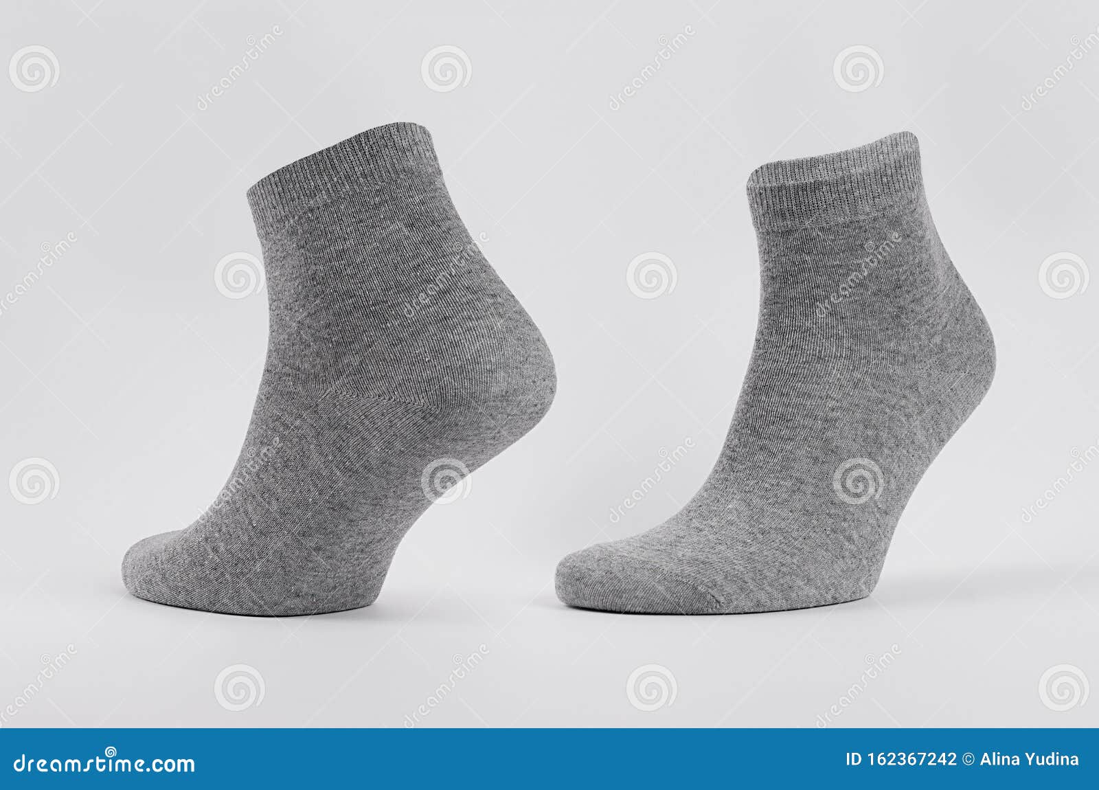 Download Grey Black Cotton Short Socks On Invisible Foot As Mock Up ...