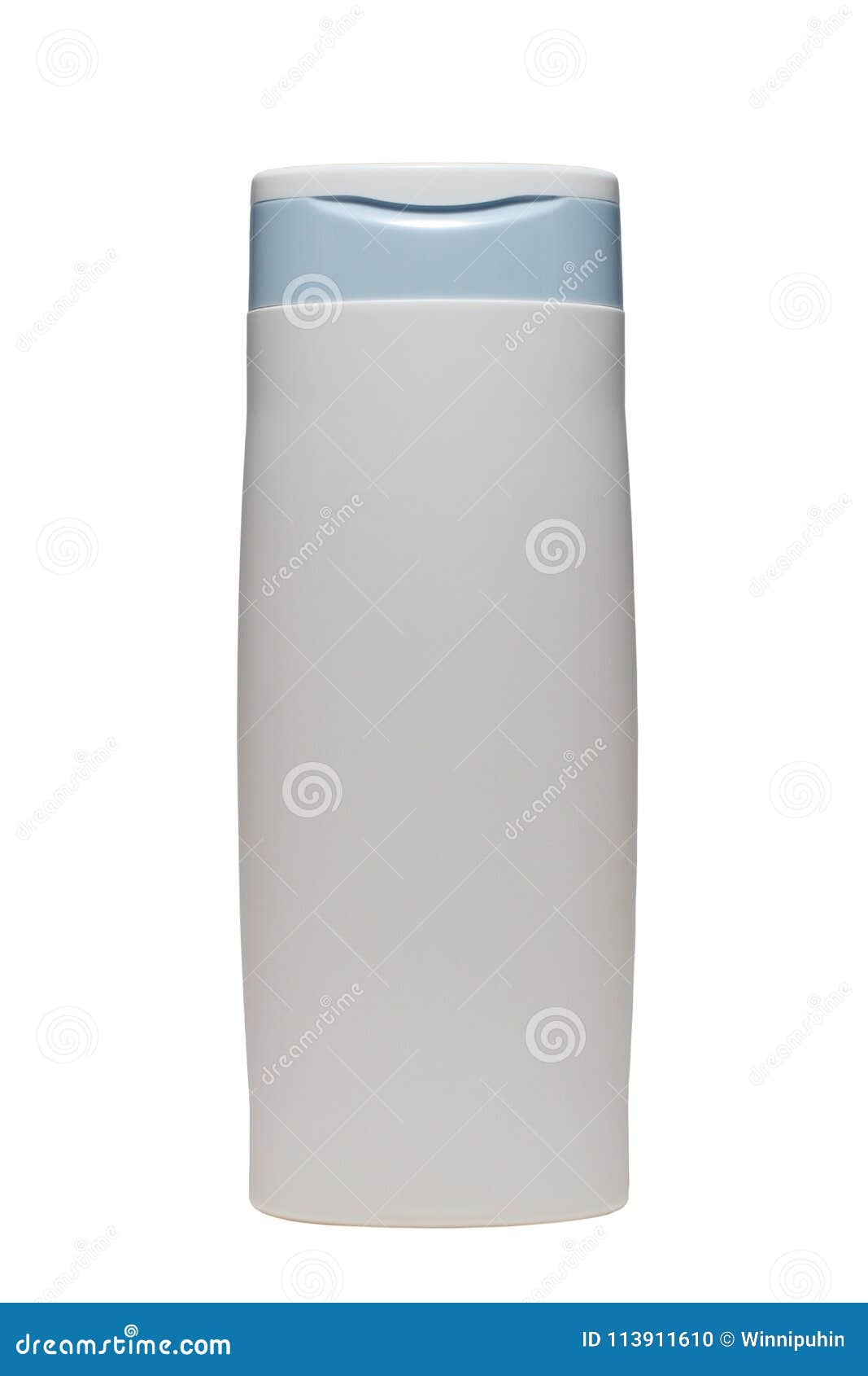 Grey Bottle with Blue Cap Shampoo Gel Isolated Stock Photo Image of