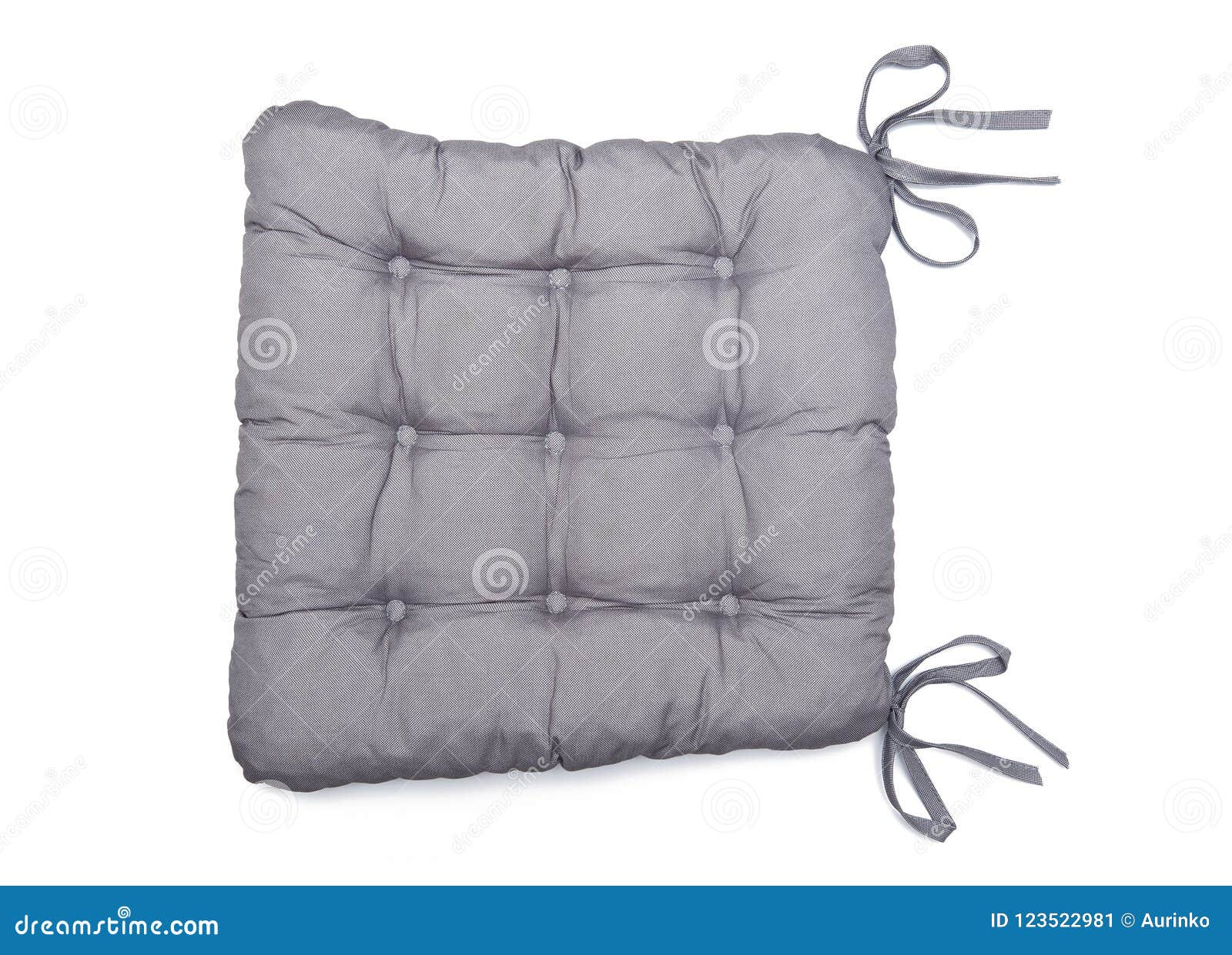 Grey Chair Pad Isolated on the White Background Stock Image Image of