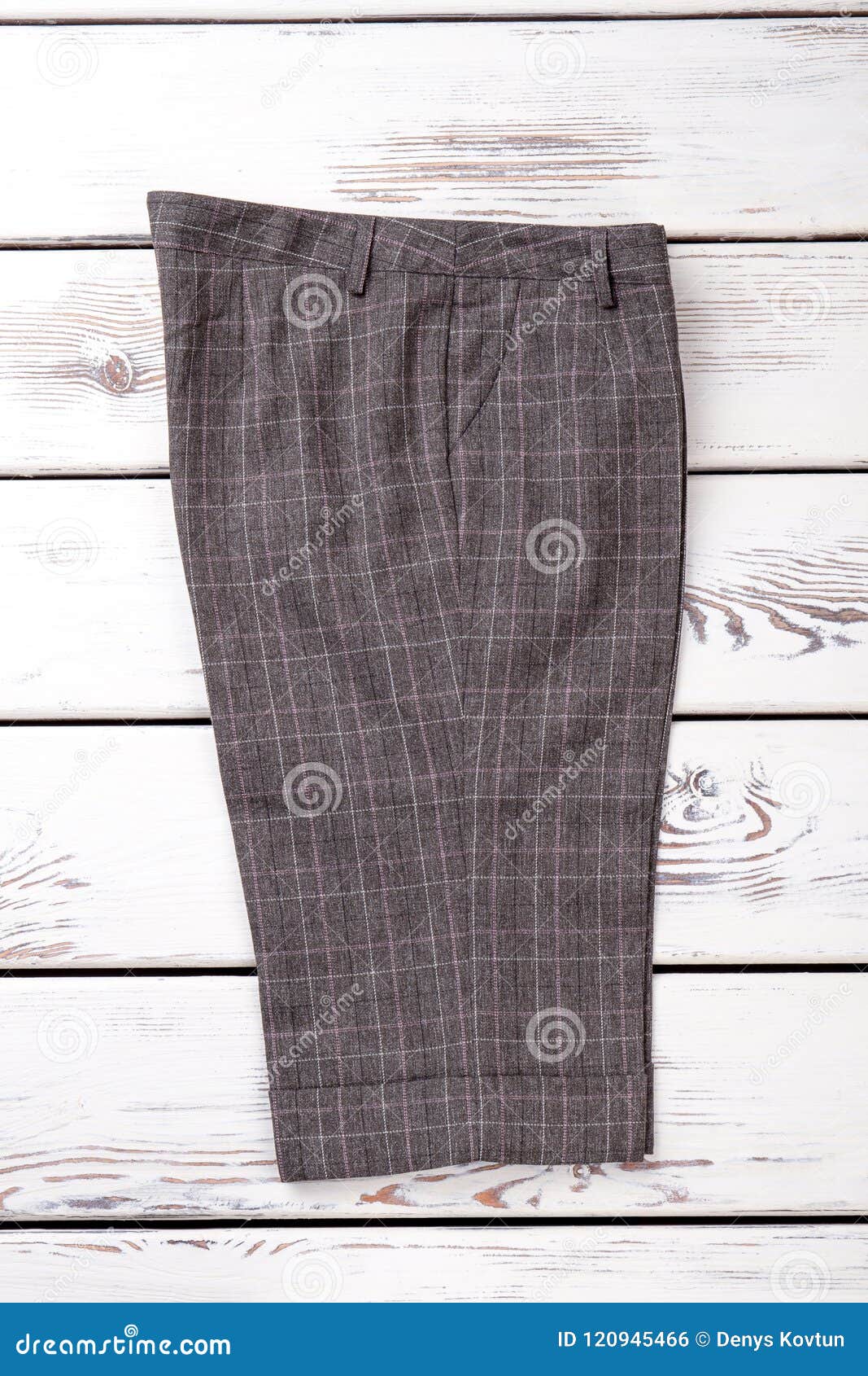 Grey checkered trousers. stock photo. Image of casual - 120945466