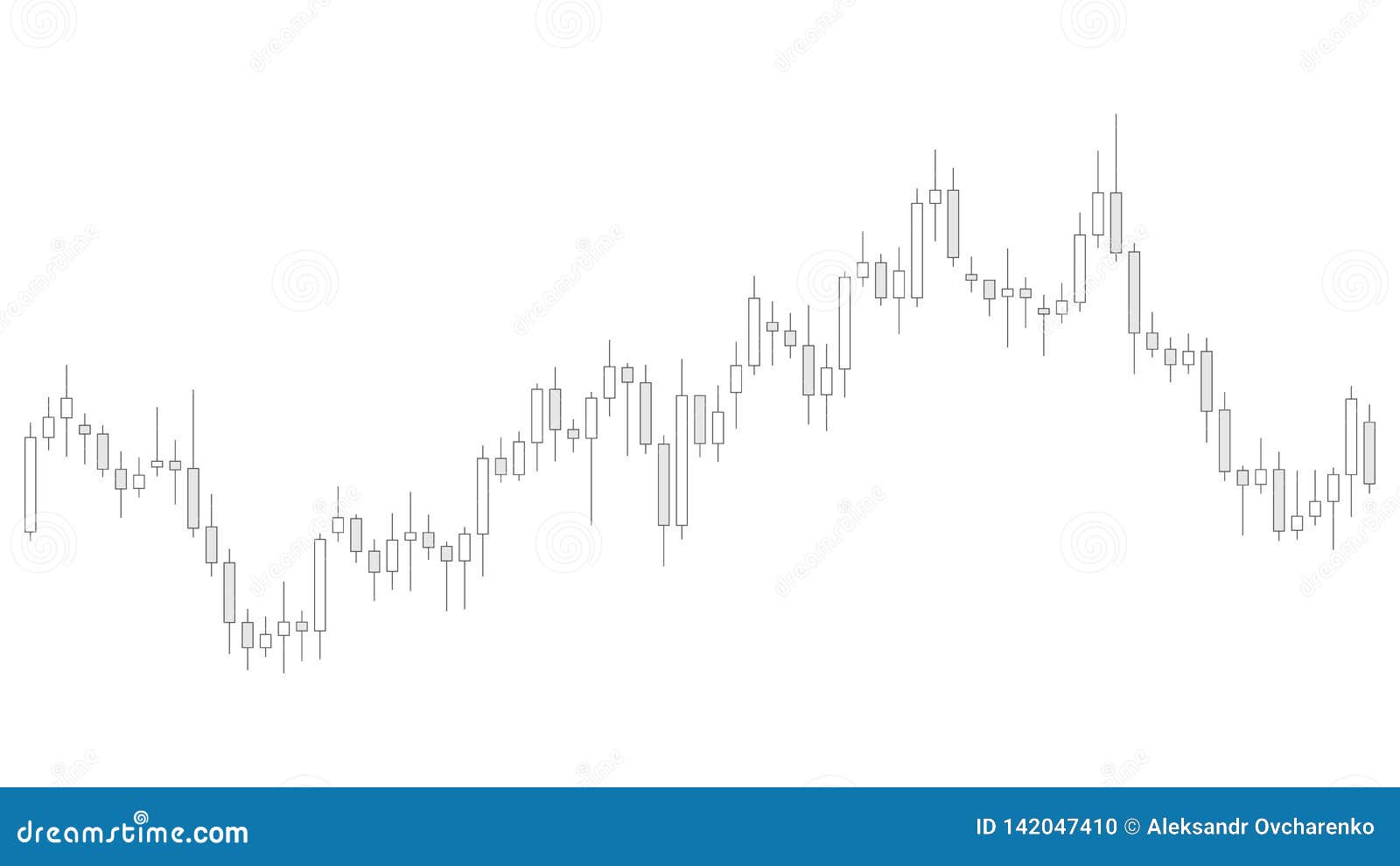 Grey Color Candlestick Chart In Financial Market Stock Vector - 