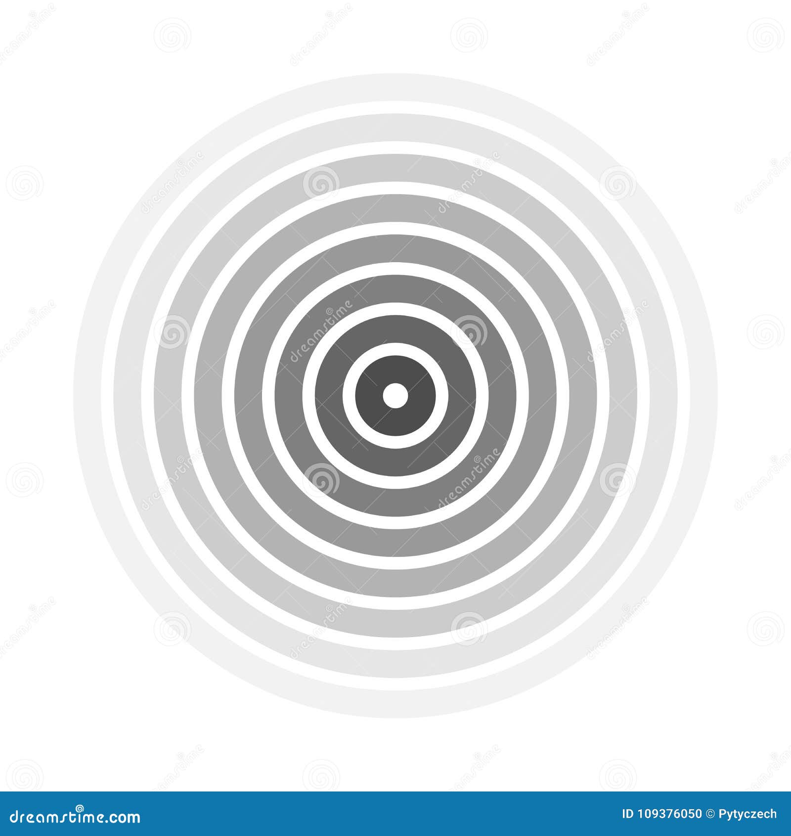 Grey Concentric Rings. Epicenter Theme Stock Vector - Illustration of ...
