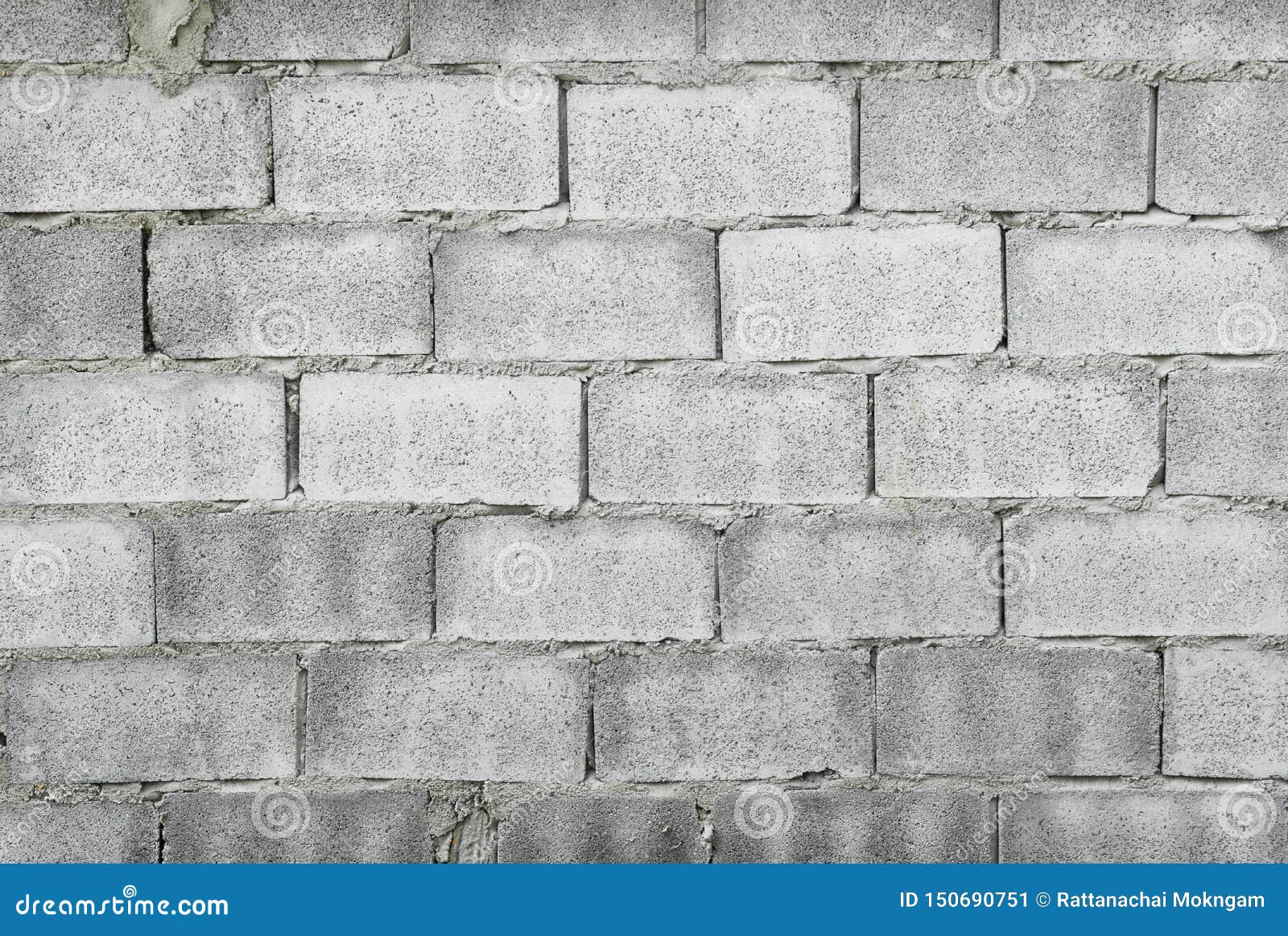 Grey Concrete Bricks Wall Pattern Cement Blocks Wall Texture Stock